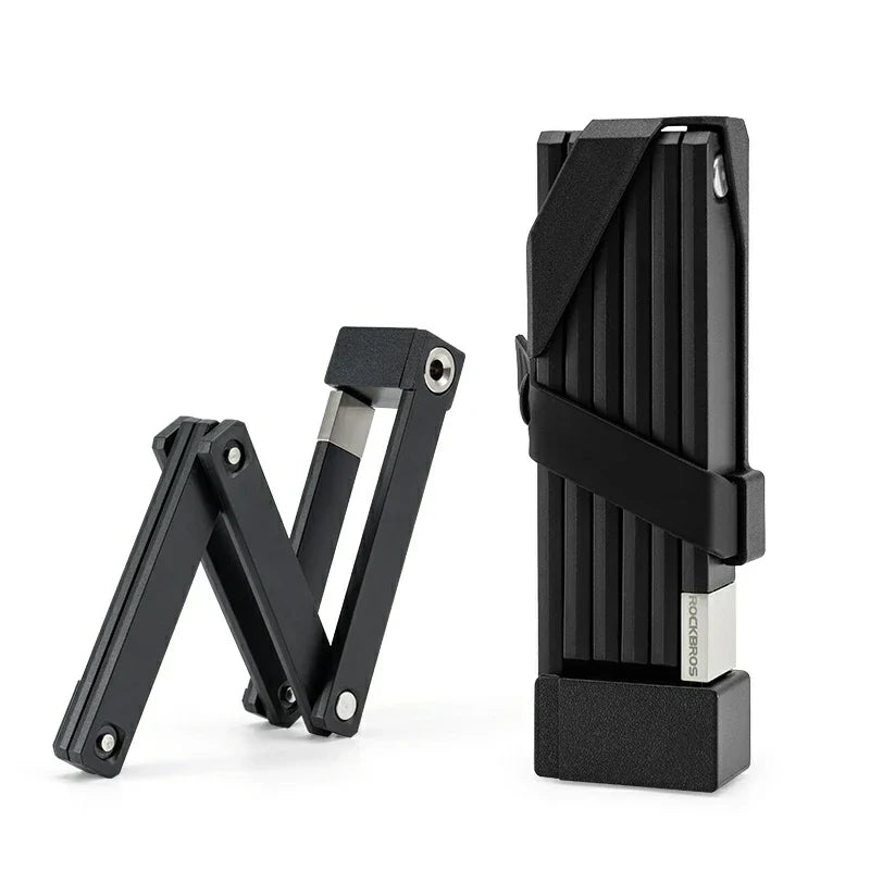 ROCKBROS mini folding bike lock with mount