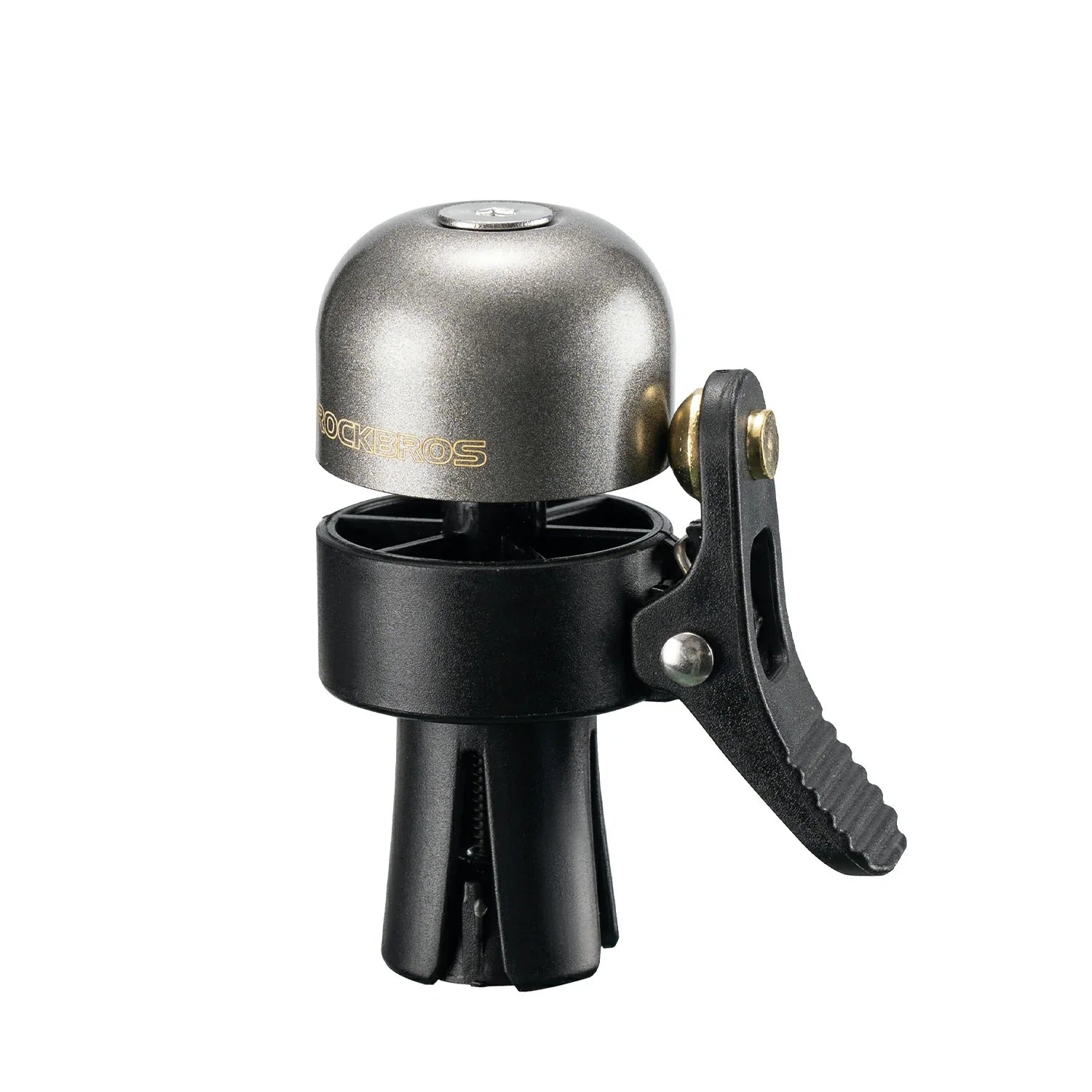 Copper alloy handlebar end plug bike bell #Color_Titanium