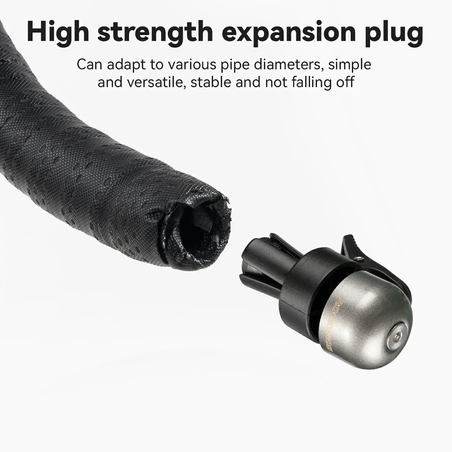 Hidden handlebar plug bell for road bikes