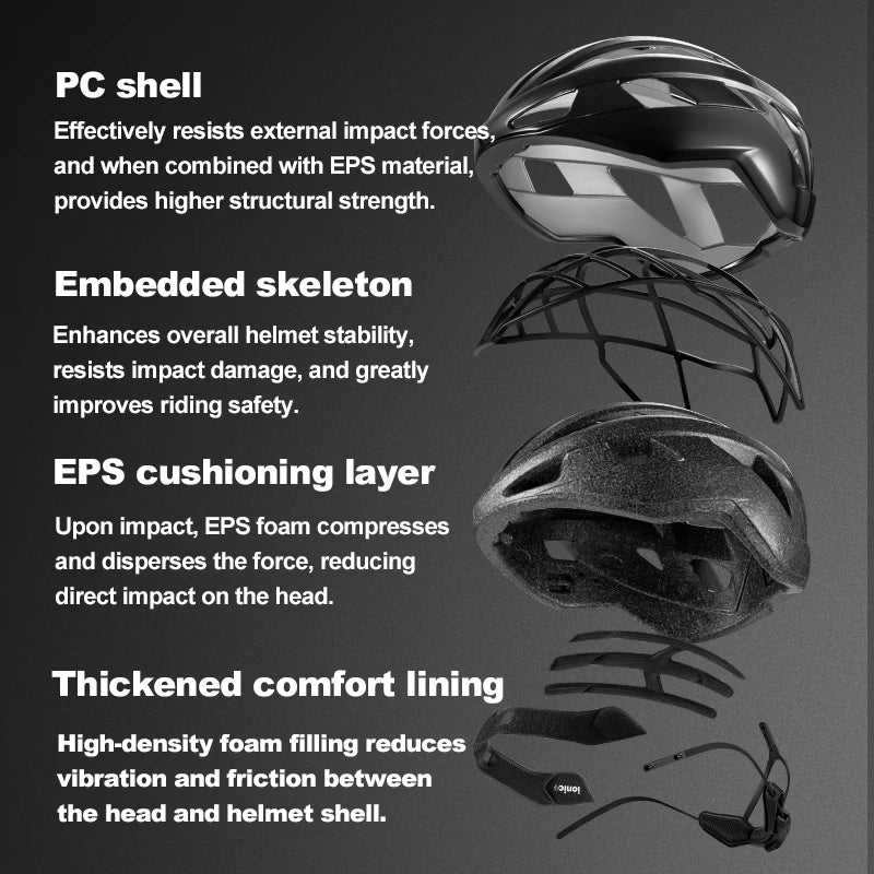 ROCKBROS bicycle helmet integrated cycling helmet for men and women