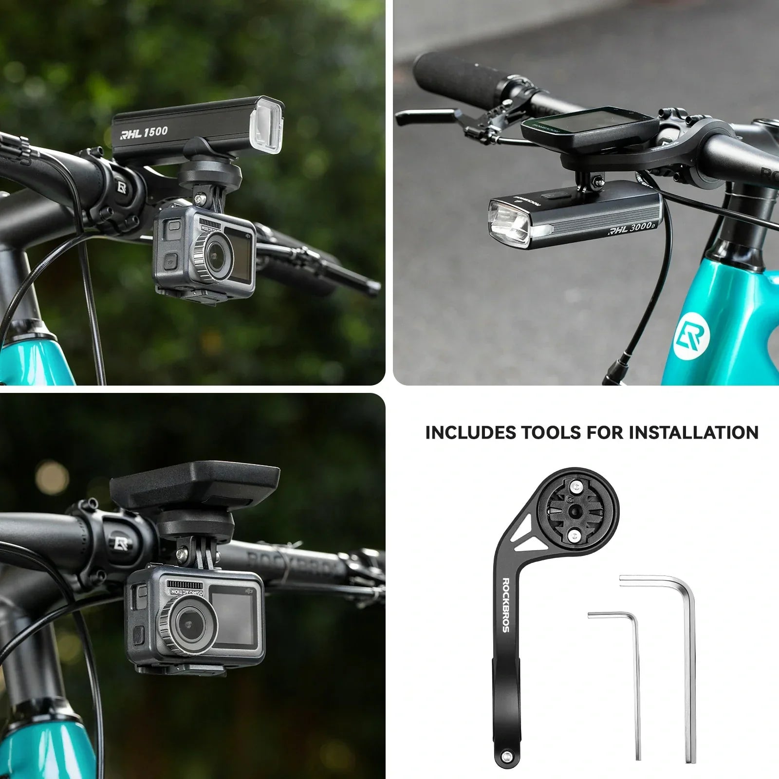 ROCKBROS bike computer mount compatible with gps devices