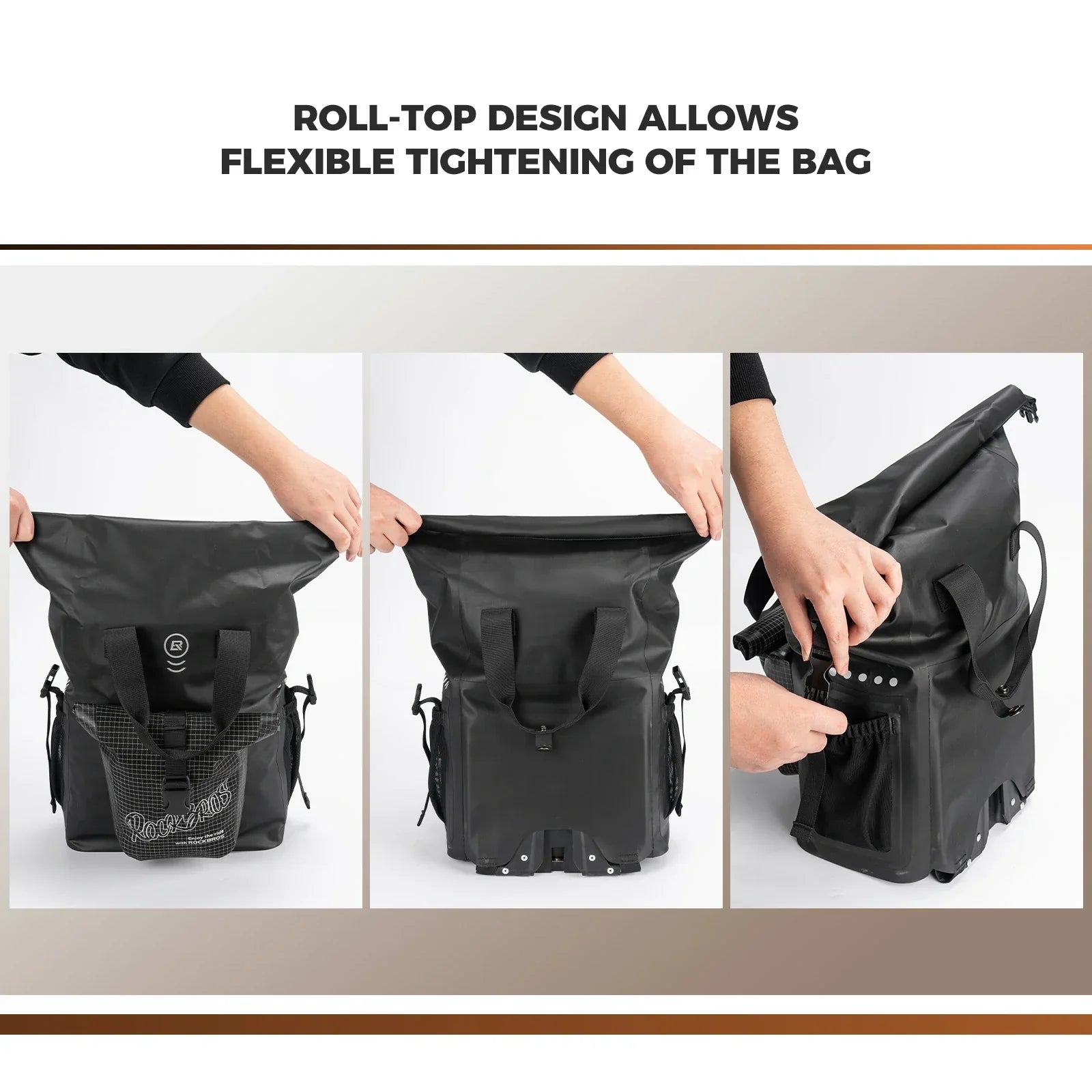 ROCKBROS bike handlebar bag for folding bike 18l