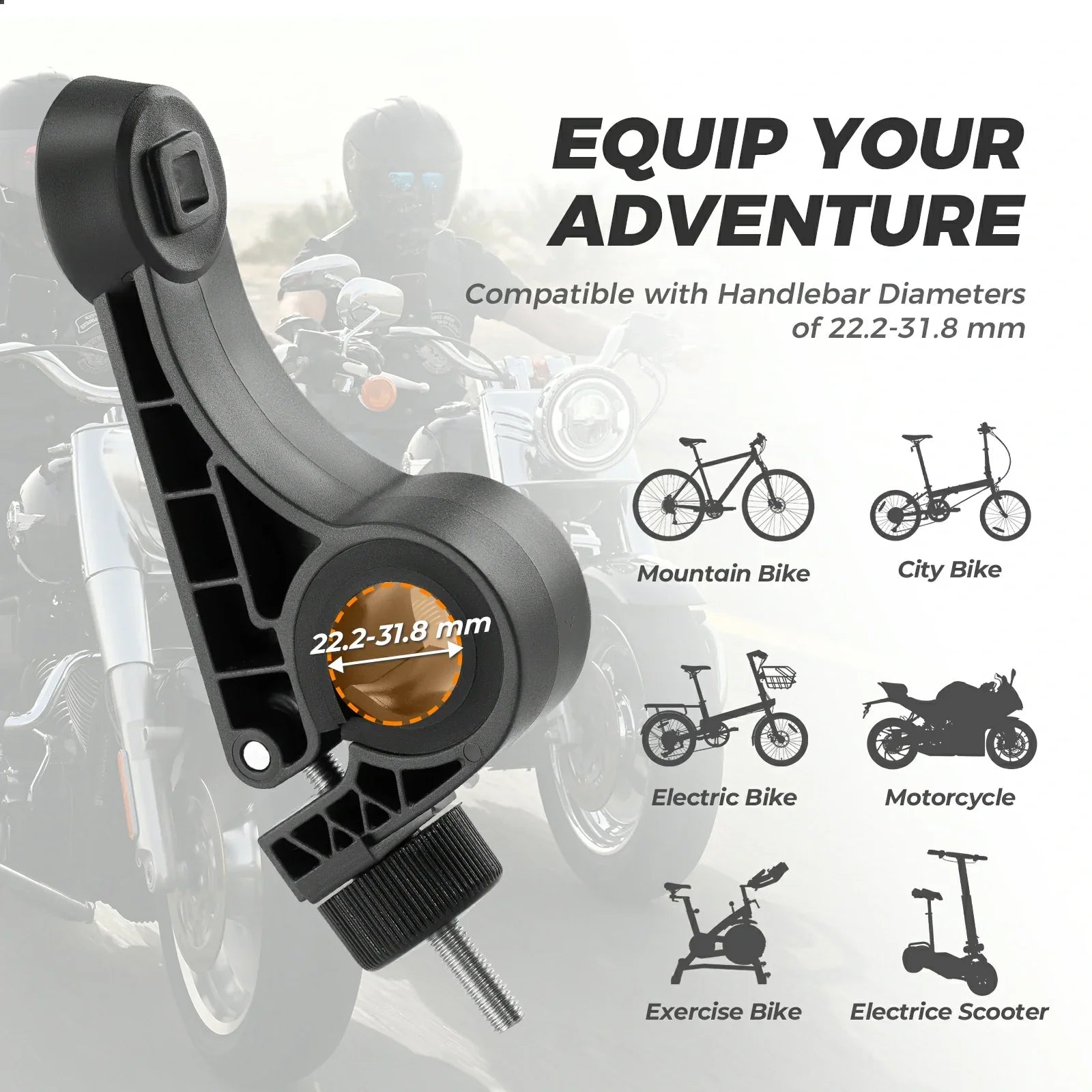 360 degree rotating bike phone holder for iPhone or smartphone