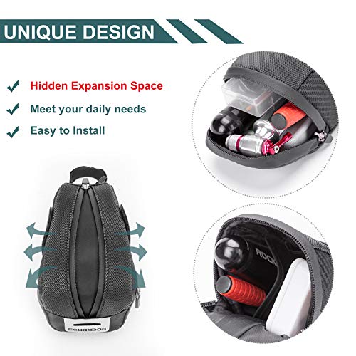 Bike Saddle Bag Strap-on Cycling Wedge Pack 0.75L