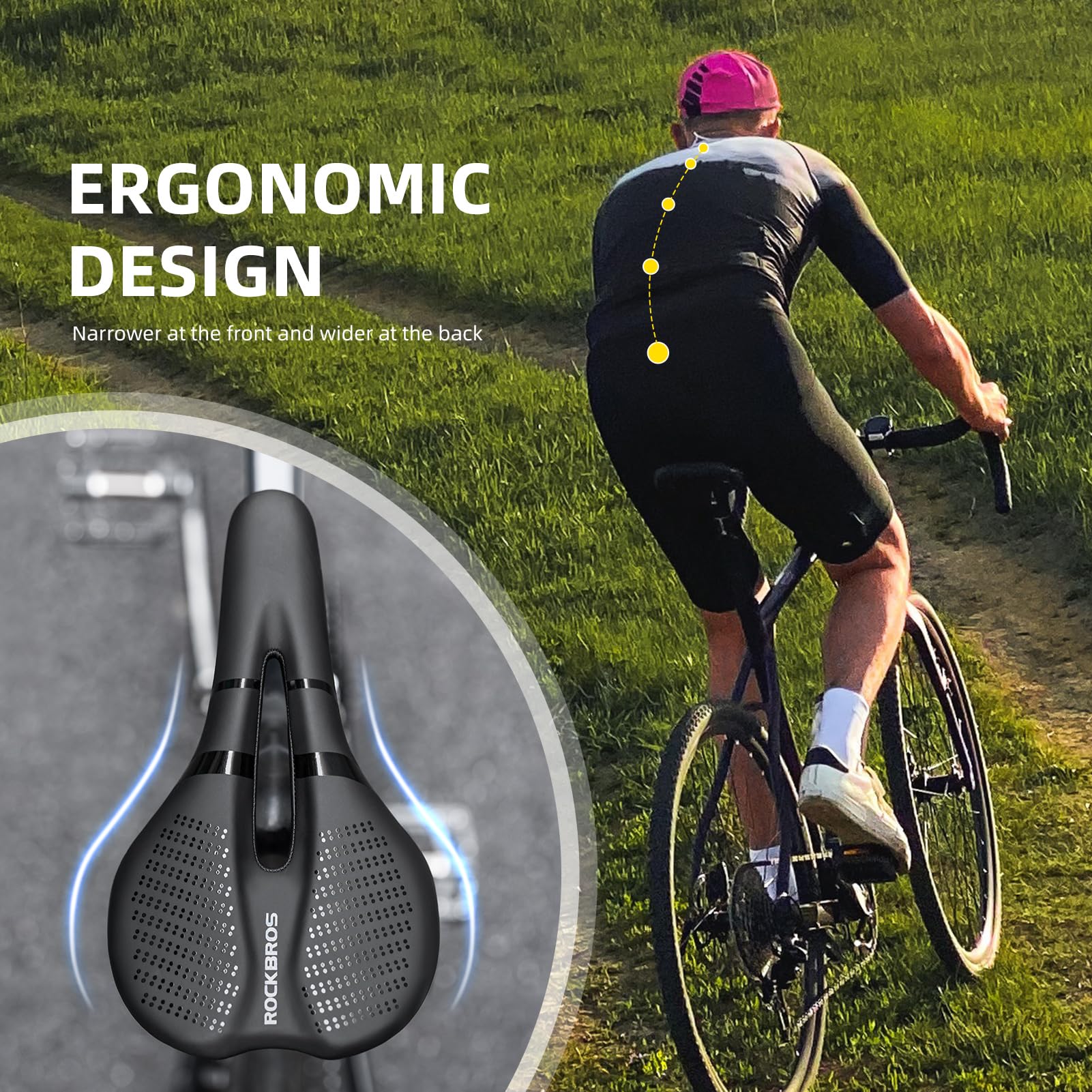Ergonomic bike saddle designed for maximum comfort