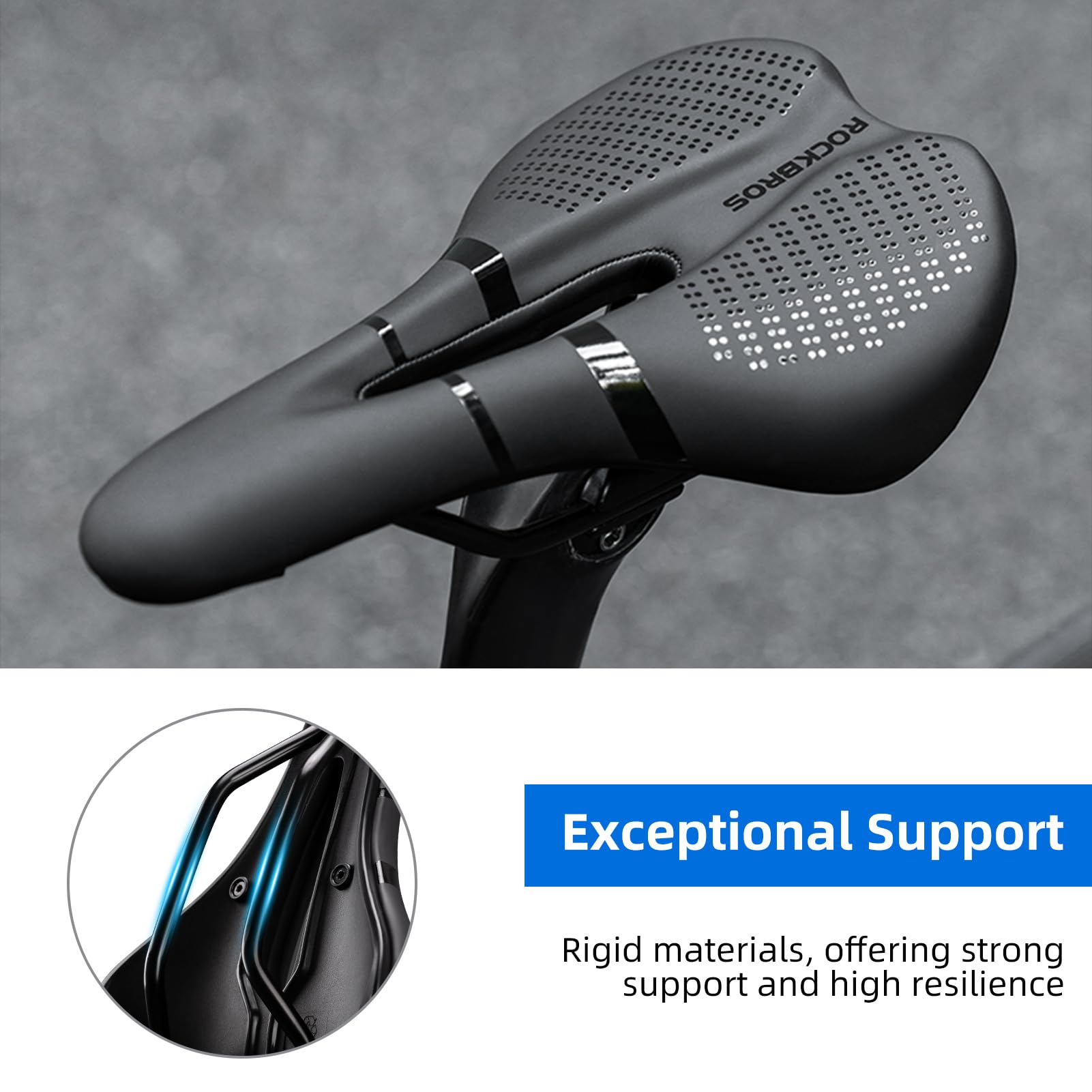 Comfortable bike seat with ventilation for airflow