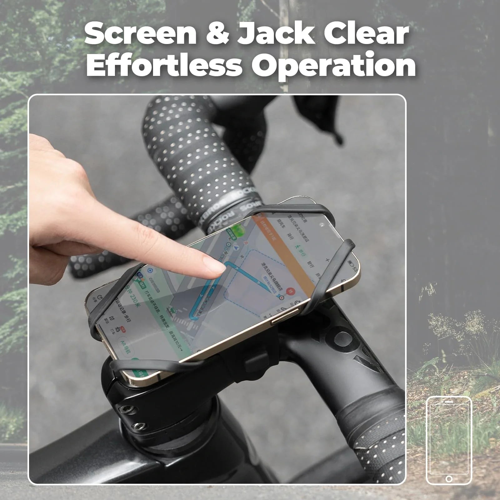 Bike Stem Phone Mount for Mountain & Road Bike 4-7 Inch