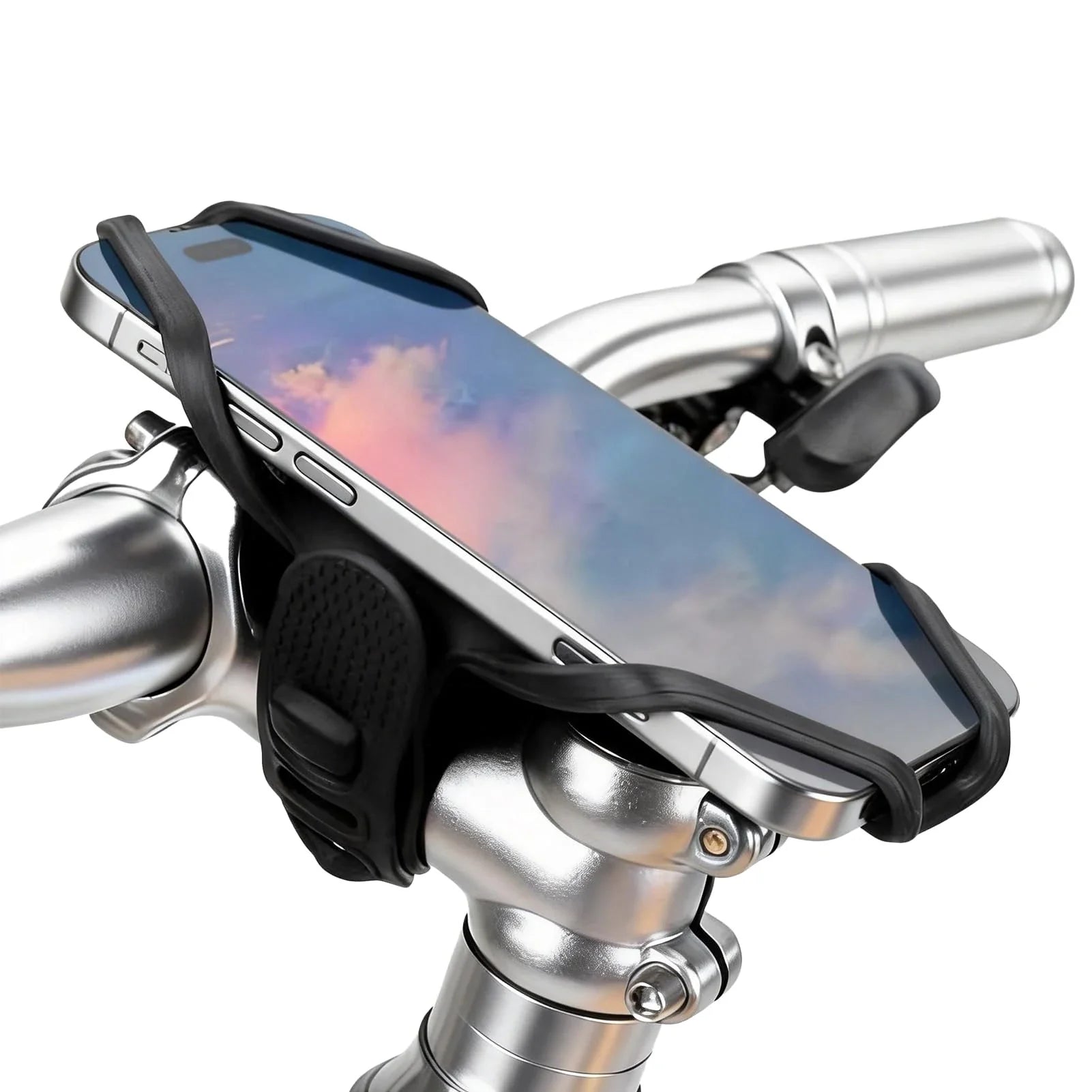 Bike Stem Phone Mount for Mountain & Road Bike 4-7 Inch