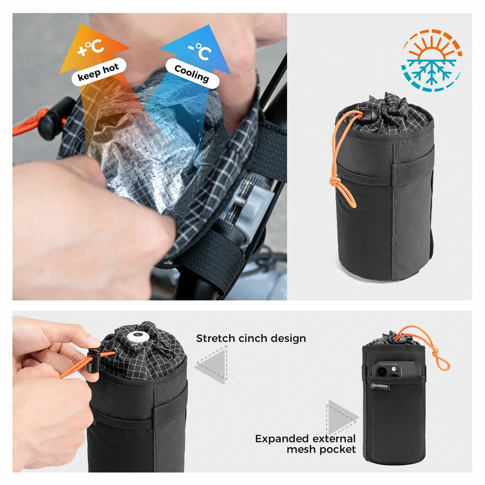 Qunature Bikepacking Water bottle bag