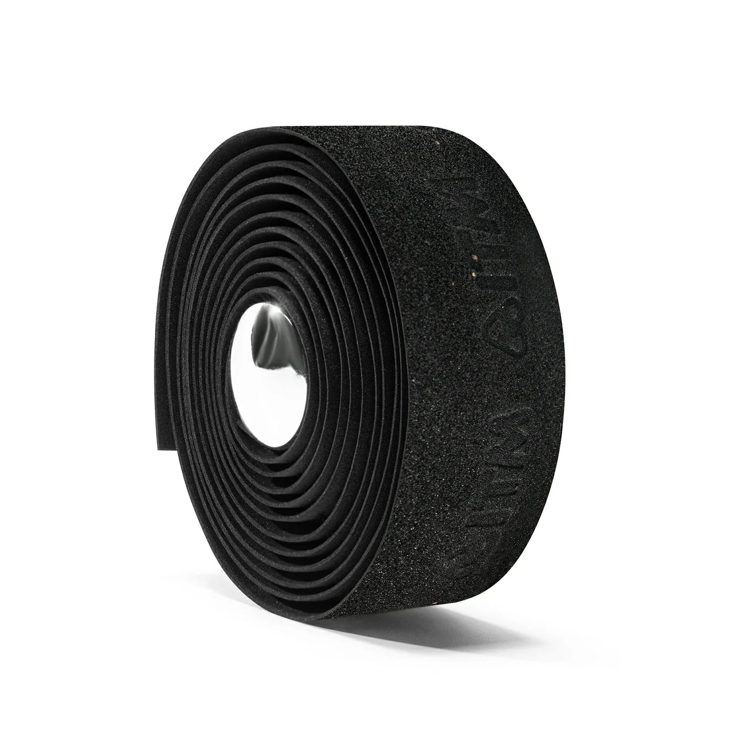 Black 2.5mm cushioned handlebar tape installed on road bike drop bars. #Color_Black