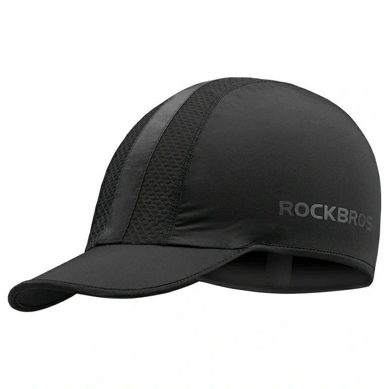 Black cap with 'RockBros' branding on a white background #Color_Cap