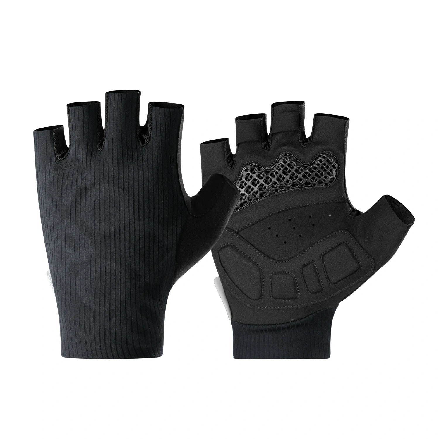 Black gloves with 'RockBros' branding on a white background #color_Black