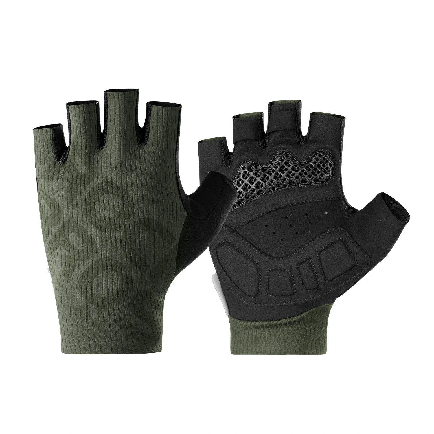 Pair of green gloves on a white background #color_Green