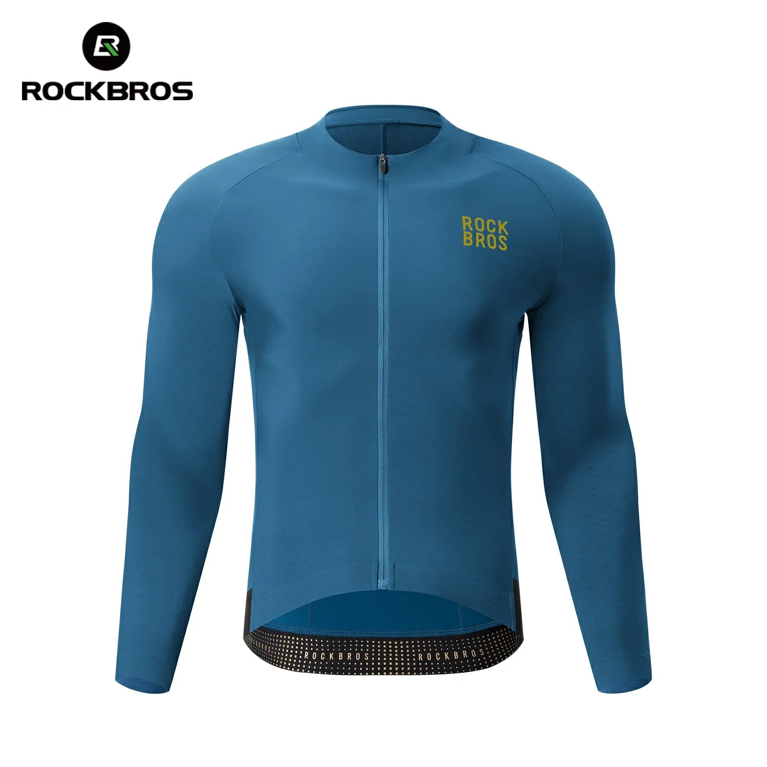 Long sleeve thermal cycling jersey for road cycling #Color_Blue