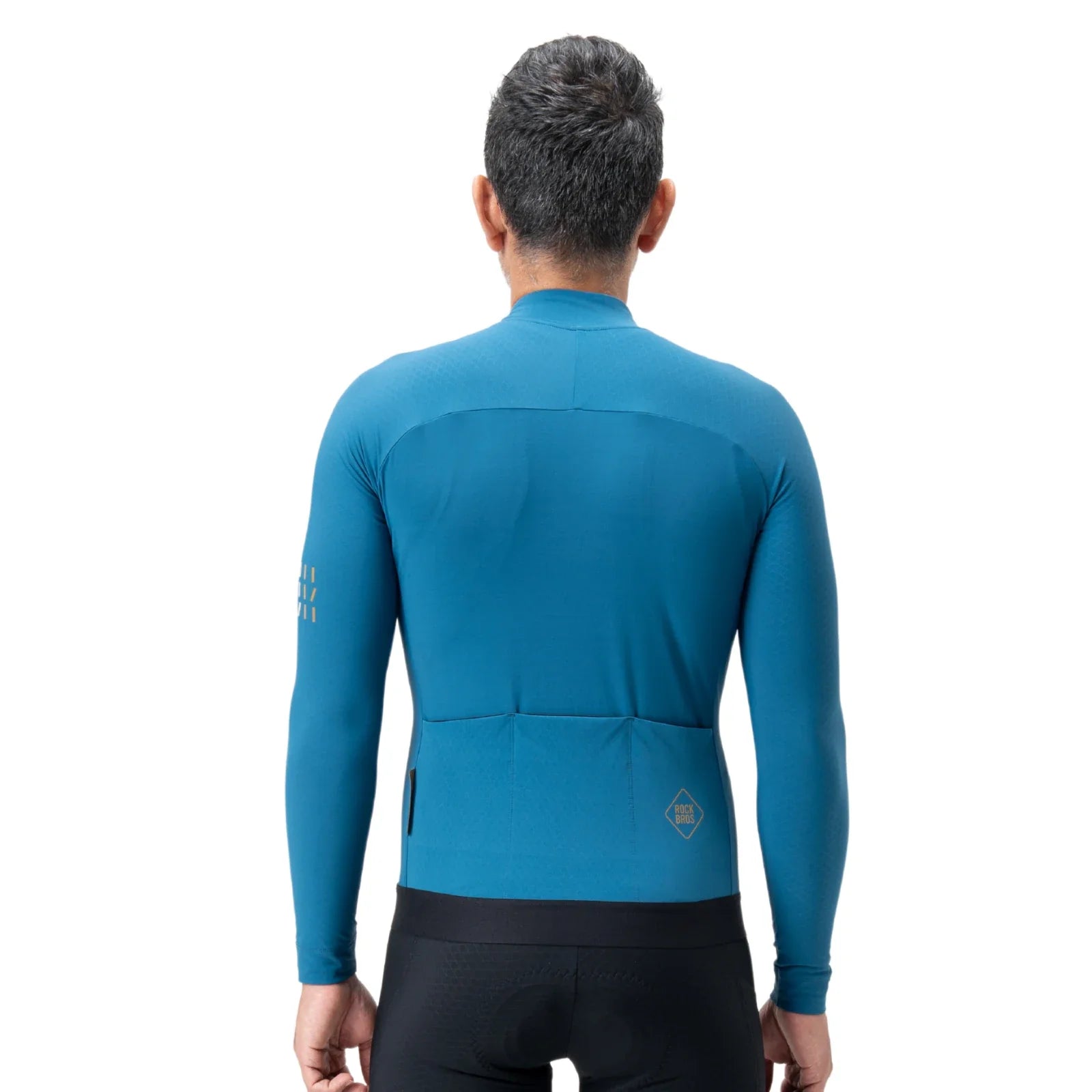 Thermal cycling jersey with 3 rear pockets #Color_Blue