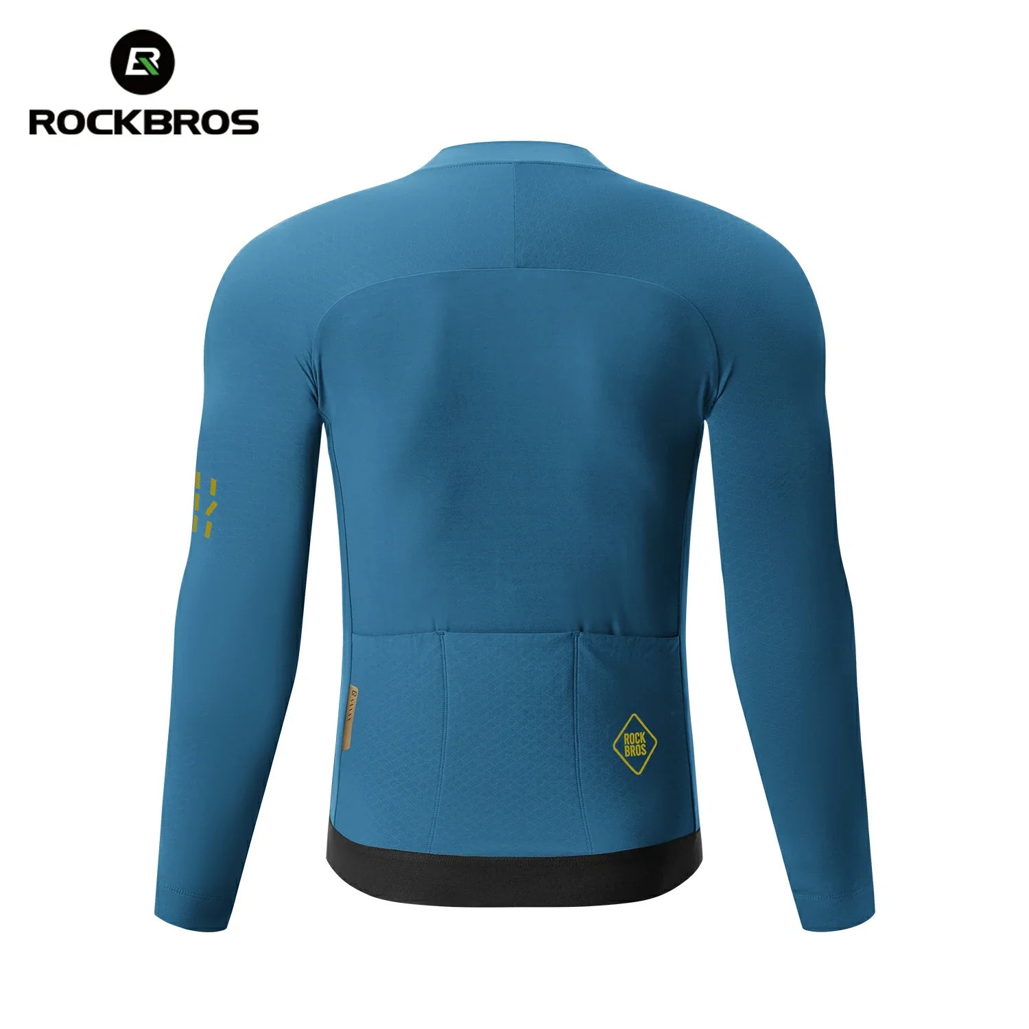 Breathable thermal fleece cycling jersey #Color_Blue