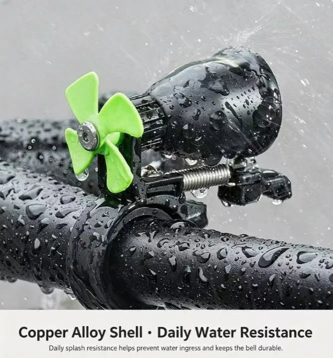 Wind?Fan Brass Bike Bell 80dB Crisp Sound for 0.87?1.25" Handlebar
