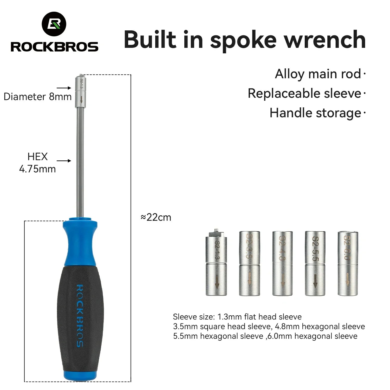 Bike Repair Screwdriver Set with Optional Extended Spoke Wrench