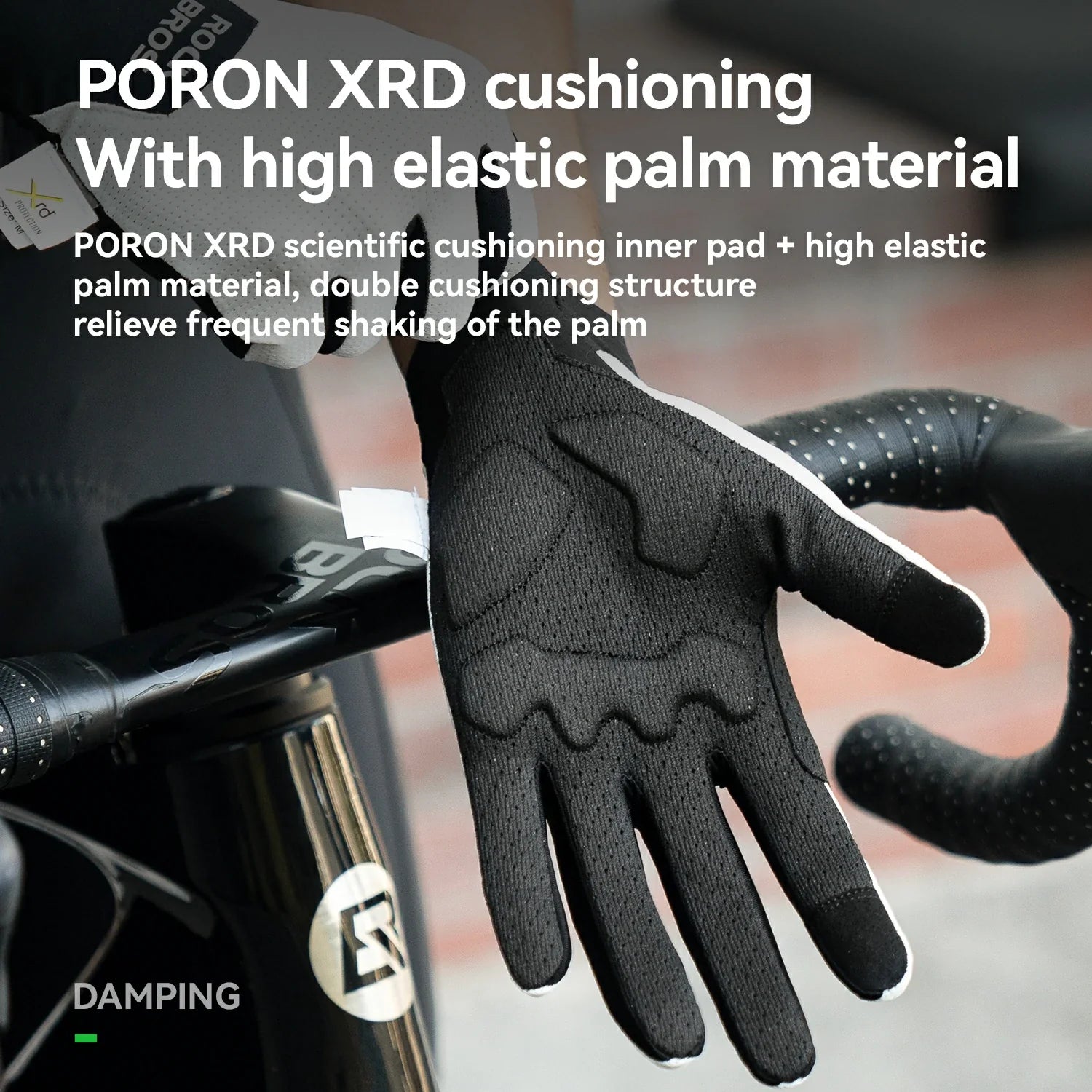 Full Finger Bike Gloves Breathable Touch screen with PORON? XRD Cushioning
