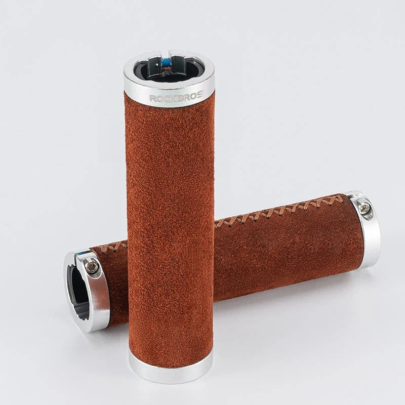 Suede Leather Handlebar Grips