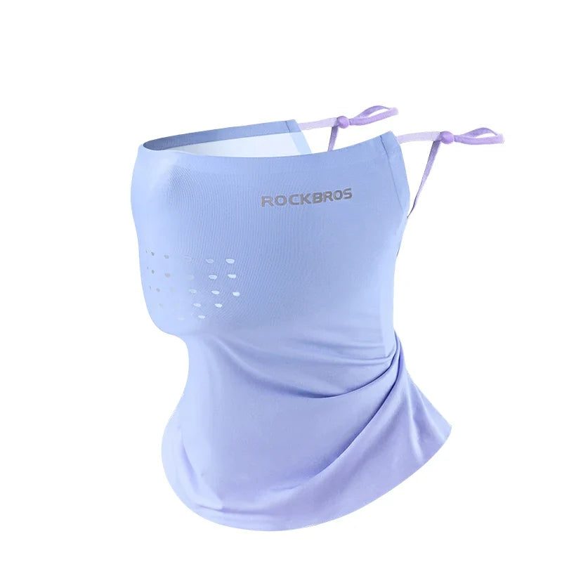 Breathable sunscreen mask with cooling fabric for hot weather #color_Blue Purple