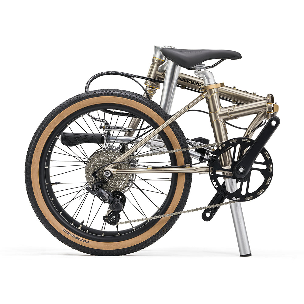 Foldable bicycle on a white background #Color_Titanium