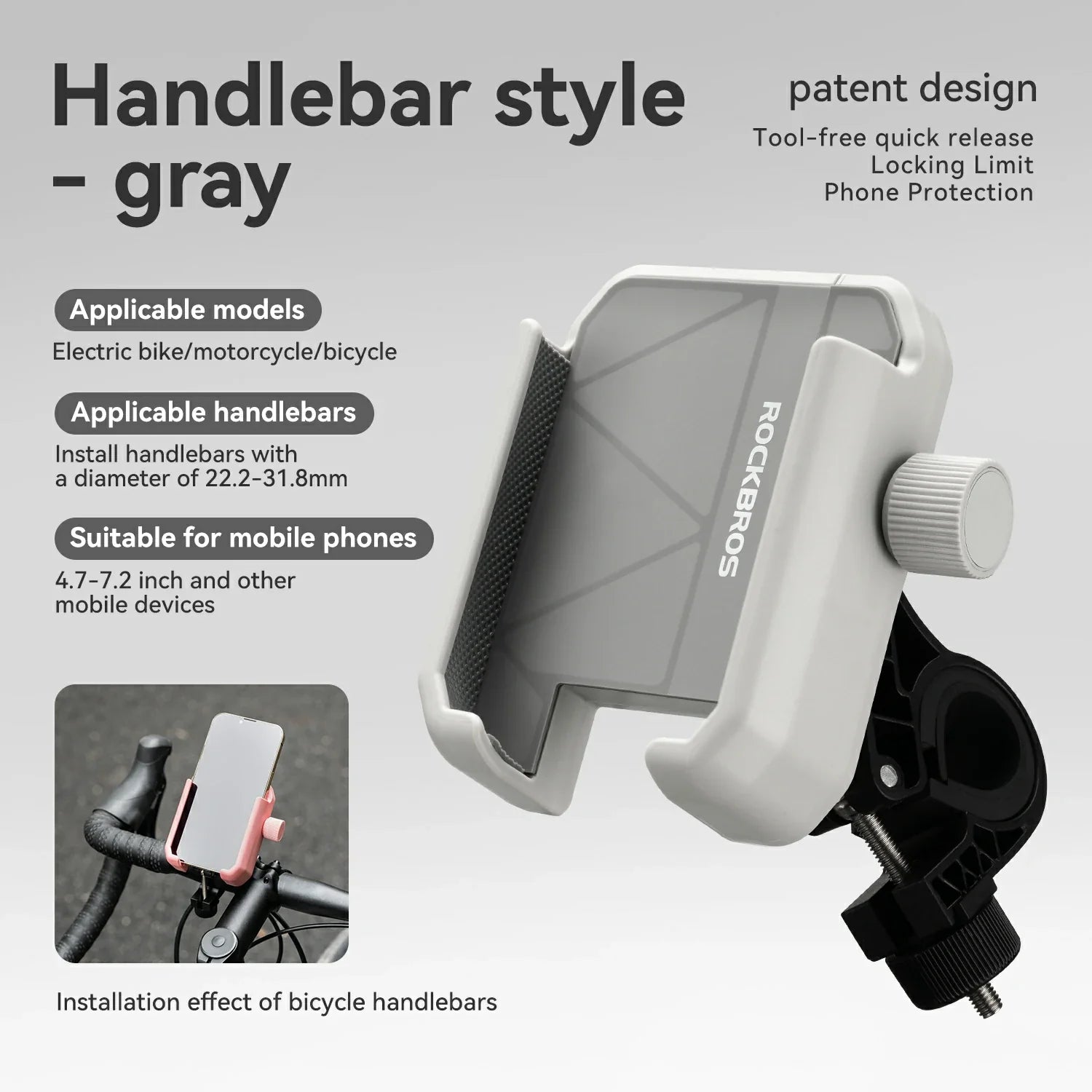 #Color_Gray Size_Handlebar style
