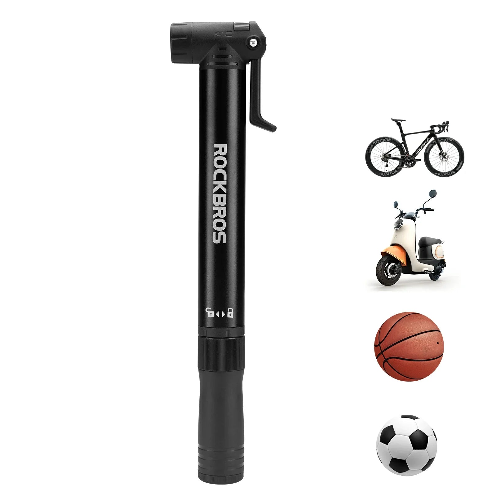 80 PSI portable bike hand pump