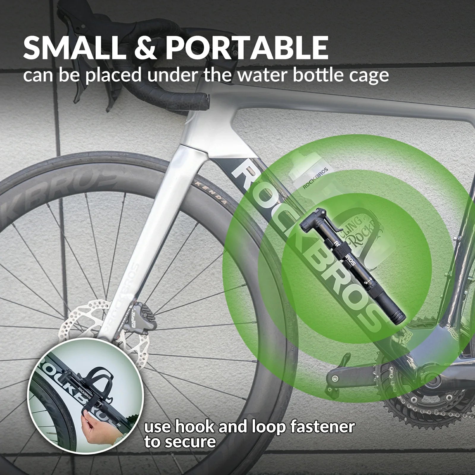 Mini bike pump for mountain bikes