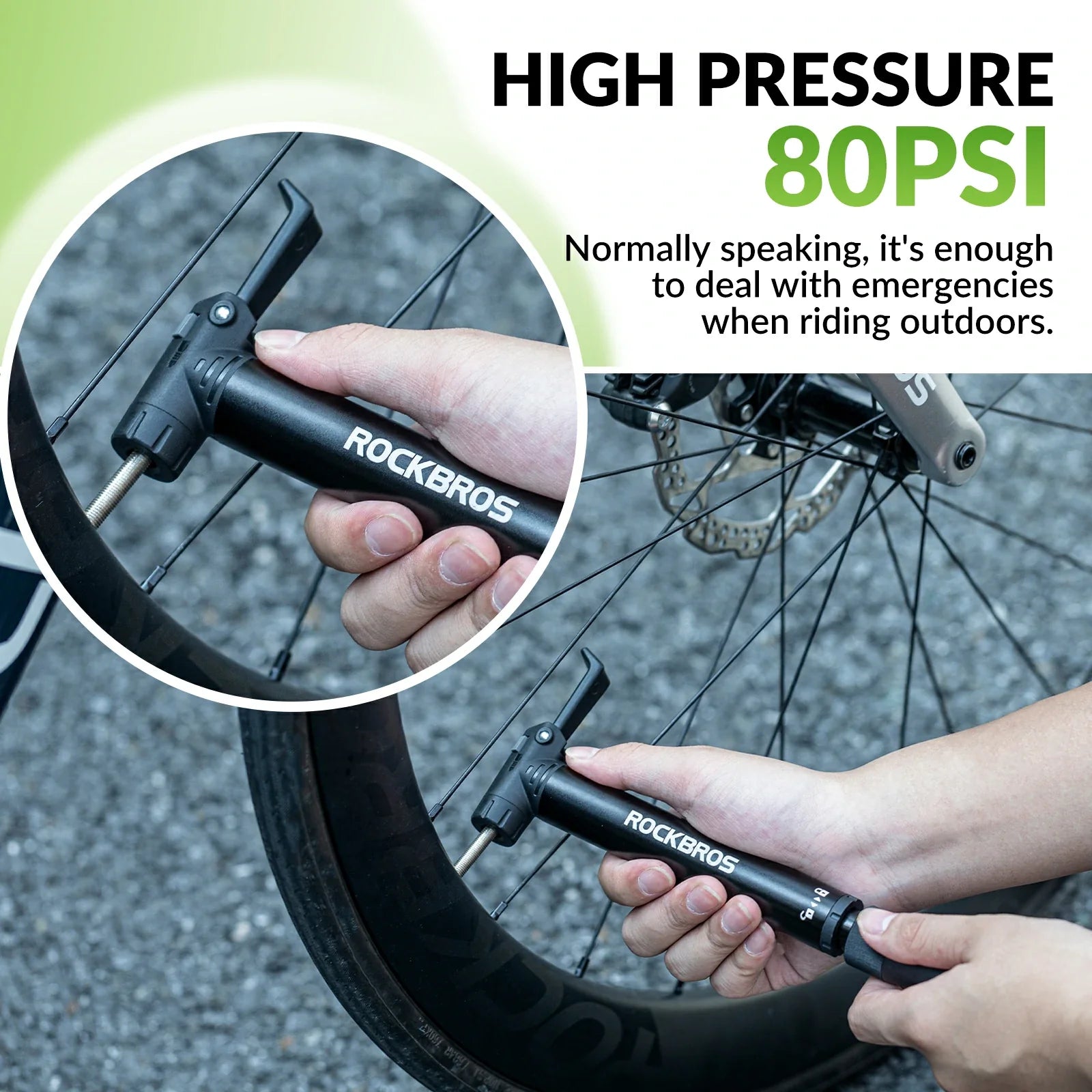 Portable bicycle hand pump with tool bits