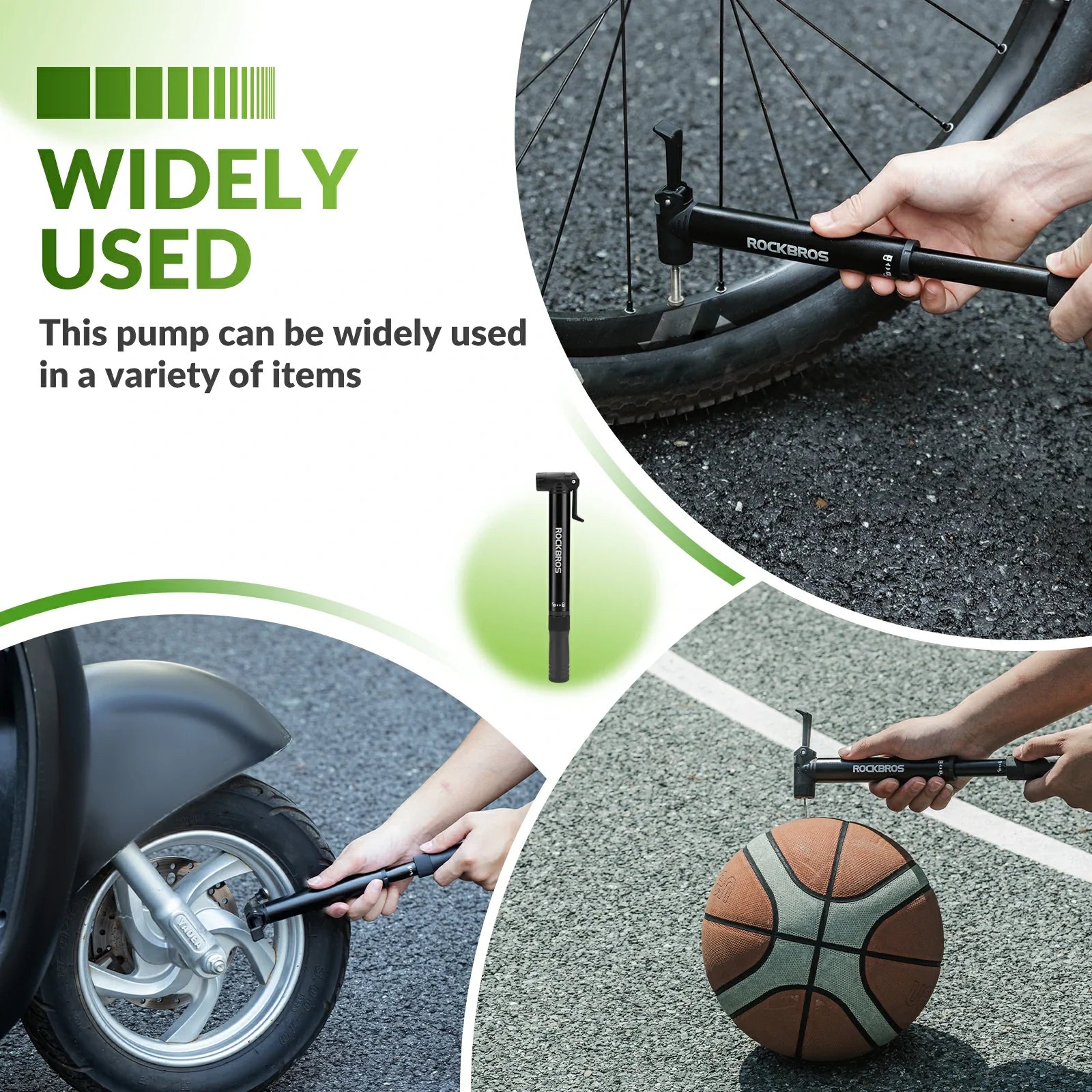 Cycling pump with integrated ratchet tool