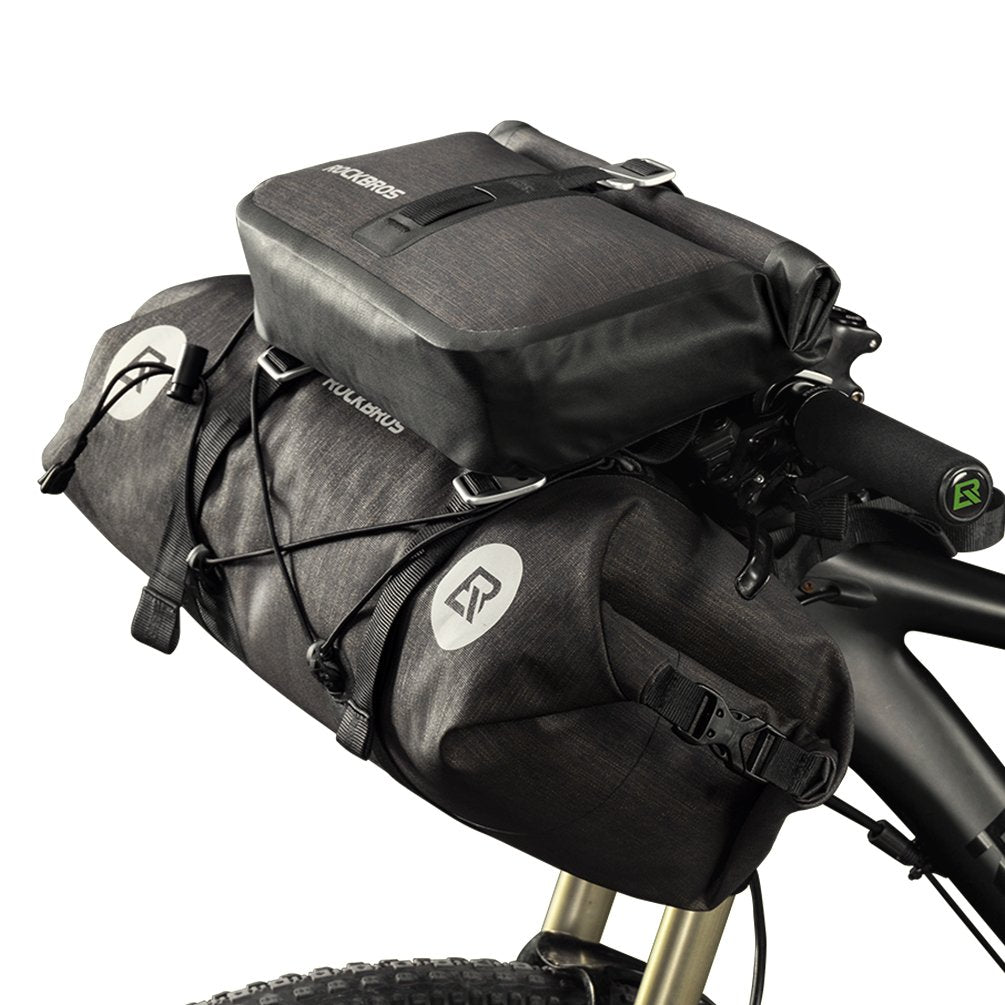 ROCKBROS 12L-20L Waterproof Bikepacking Handlebar Bags with 2 Dry Packs for Bikes