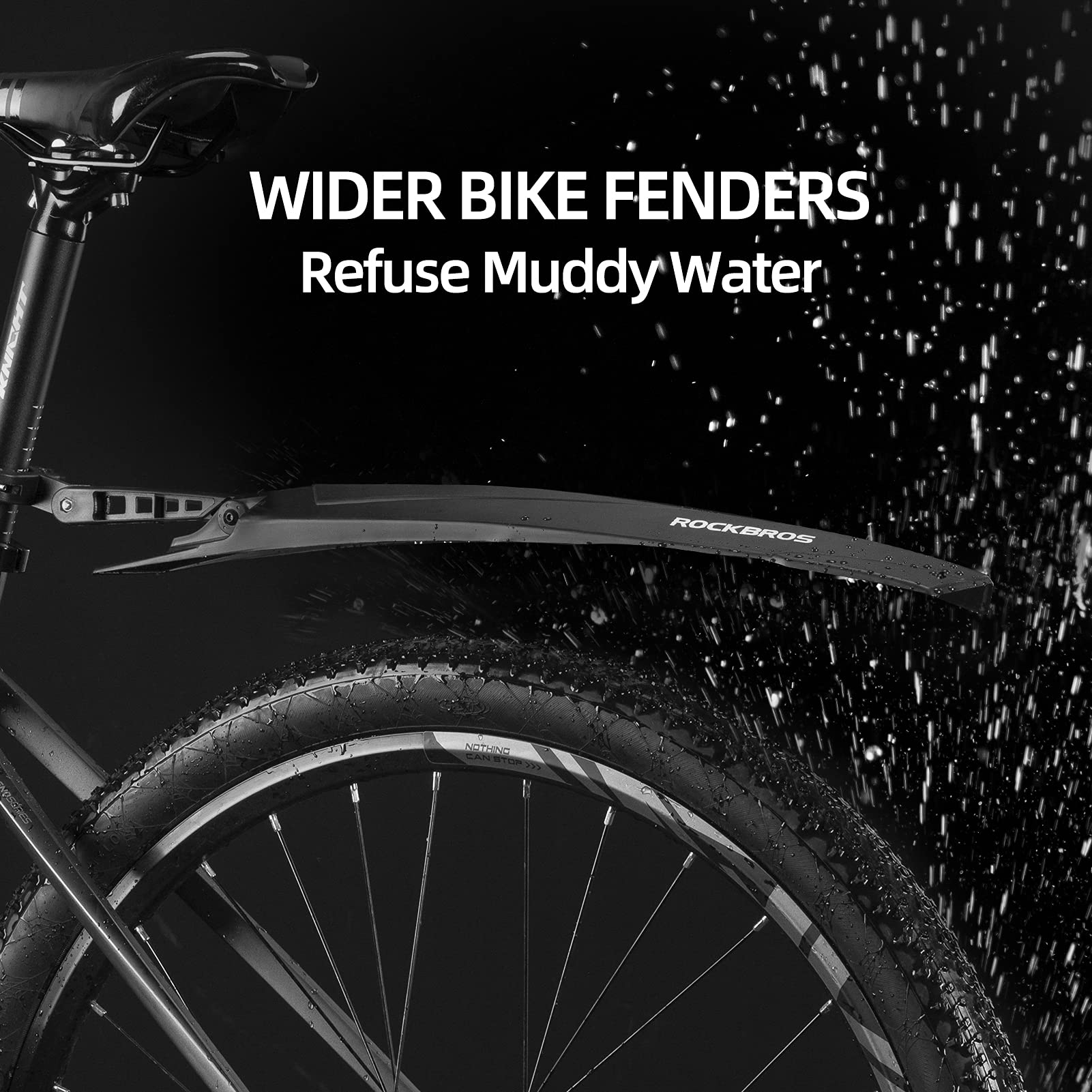 ROCKBROS Adjustable MTB Mud Guards Front & Rear Splash Guard - ROCKBROS