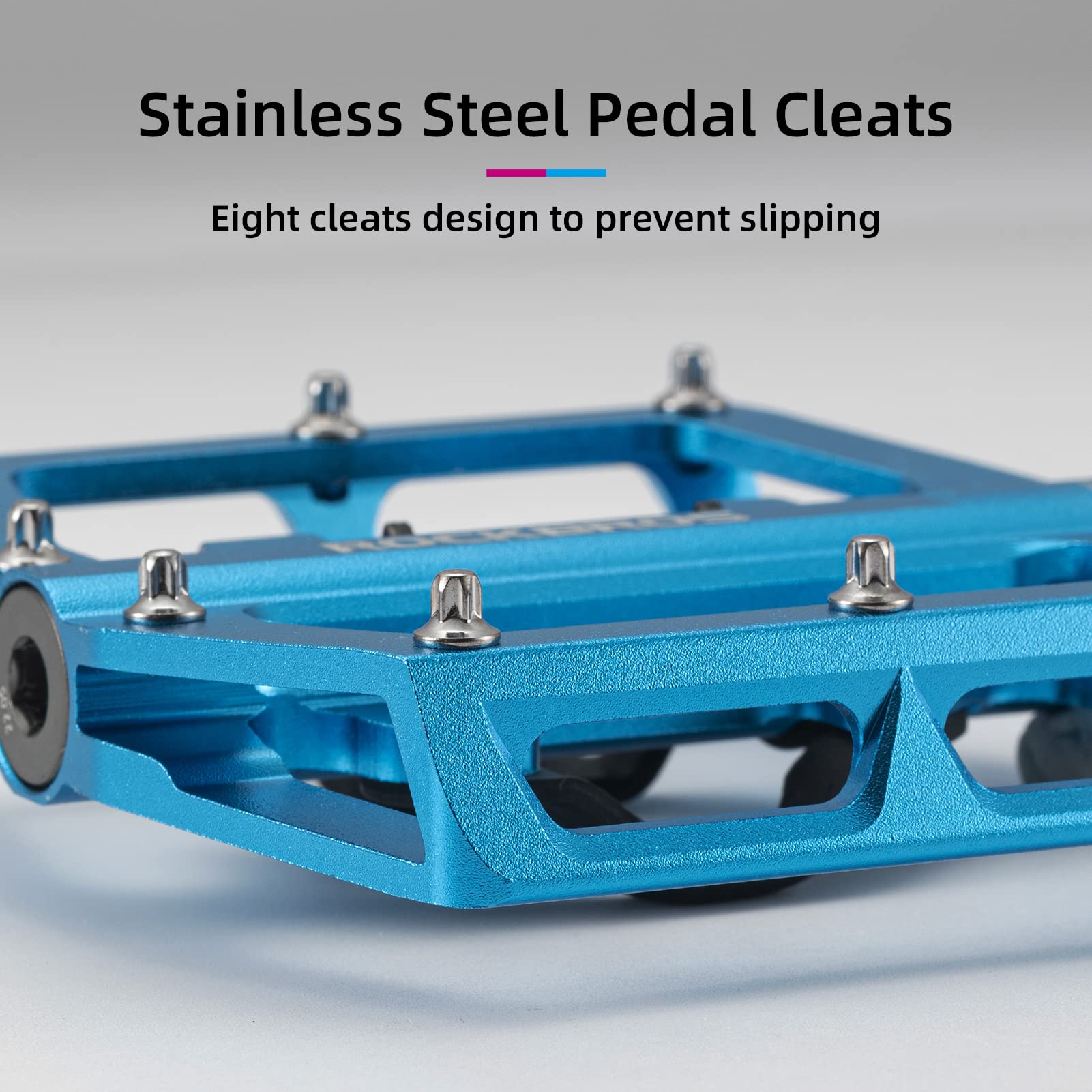 ROCKBROS MTB Aluminum Bike Pedals Compatible with SPD - ROCKBROS #Color_Blue