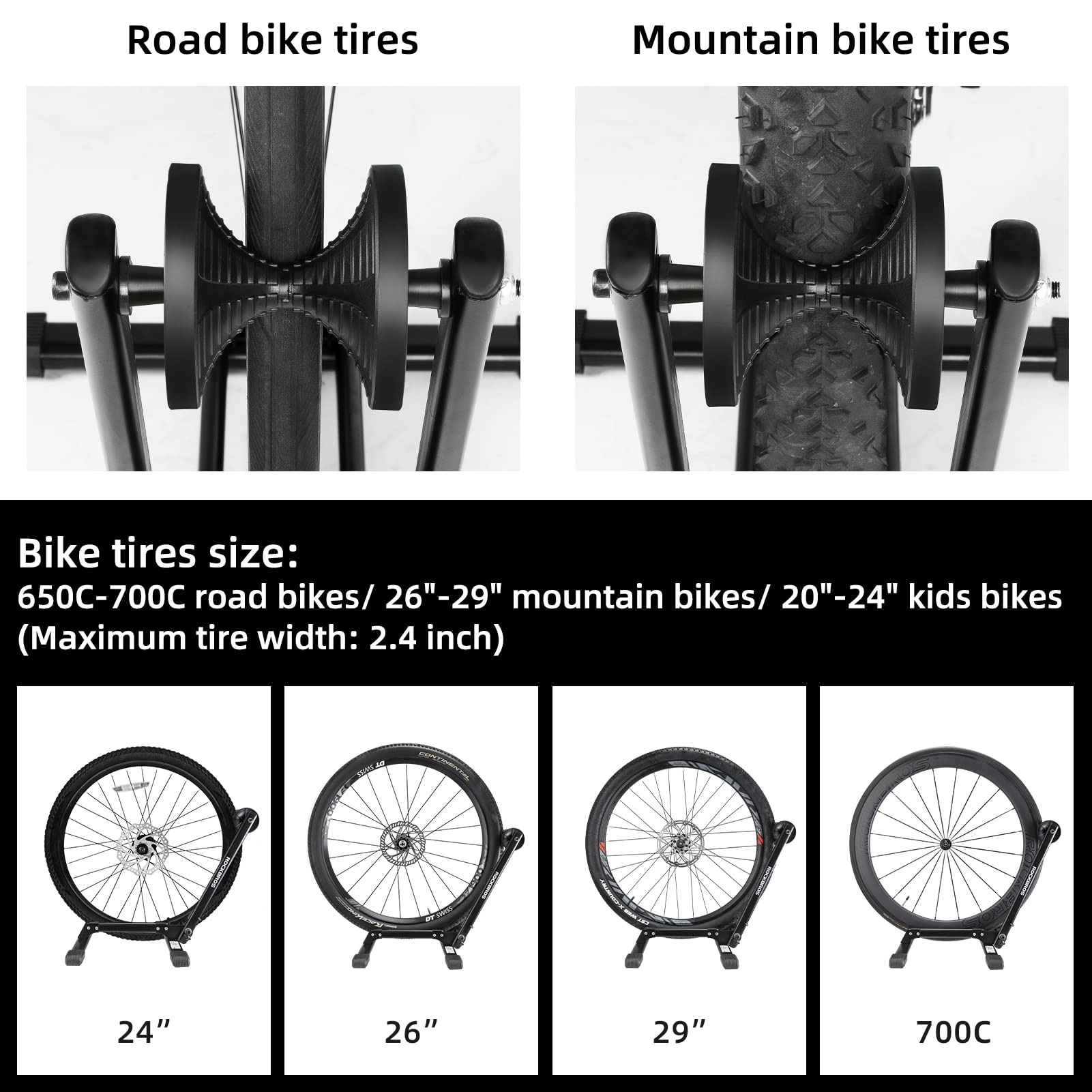 One-Second Foldable Push-In Bike Stand for 20"-29" Wheels