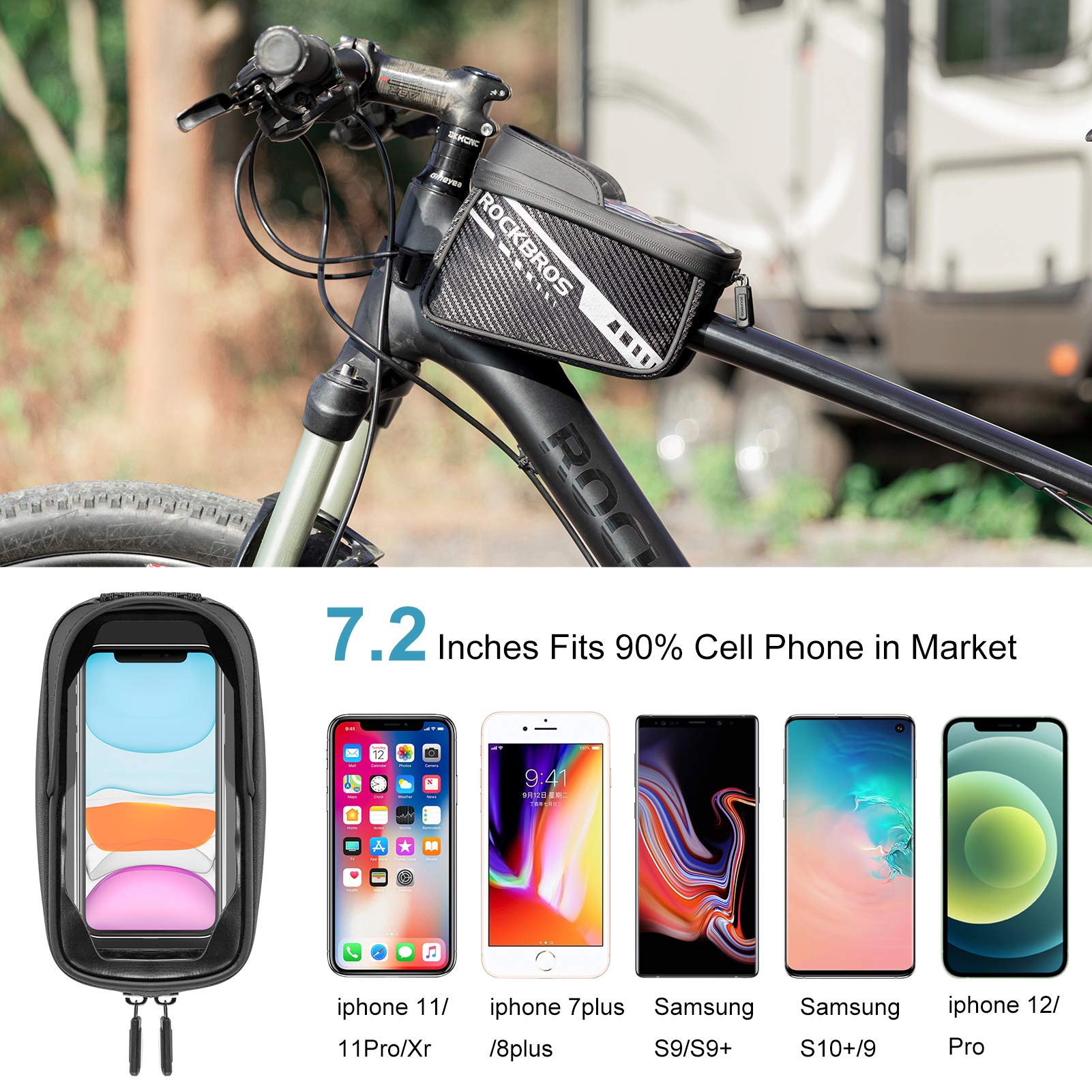 Bike Phone Frame Bag for Large Smartphones