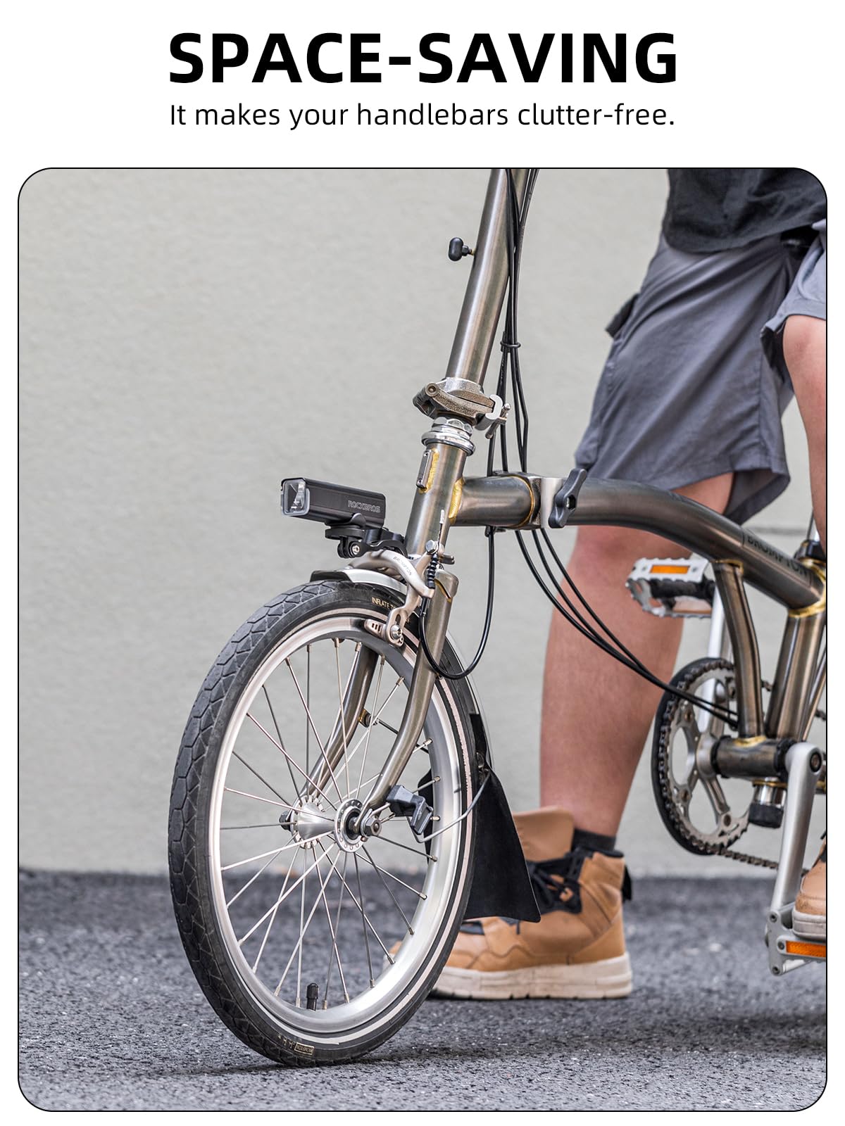 Front Headlight Extender Bracket for Folding Bicycles
