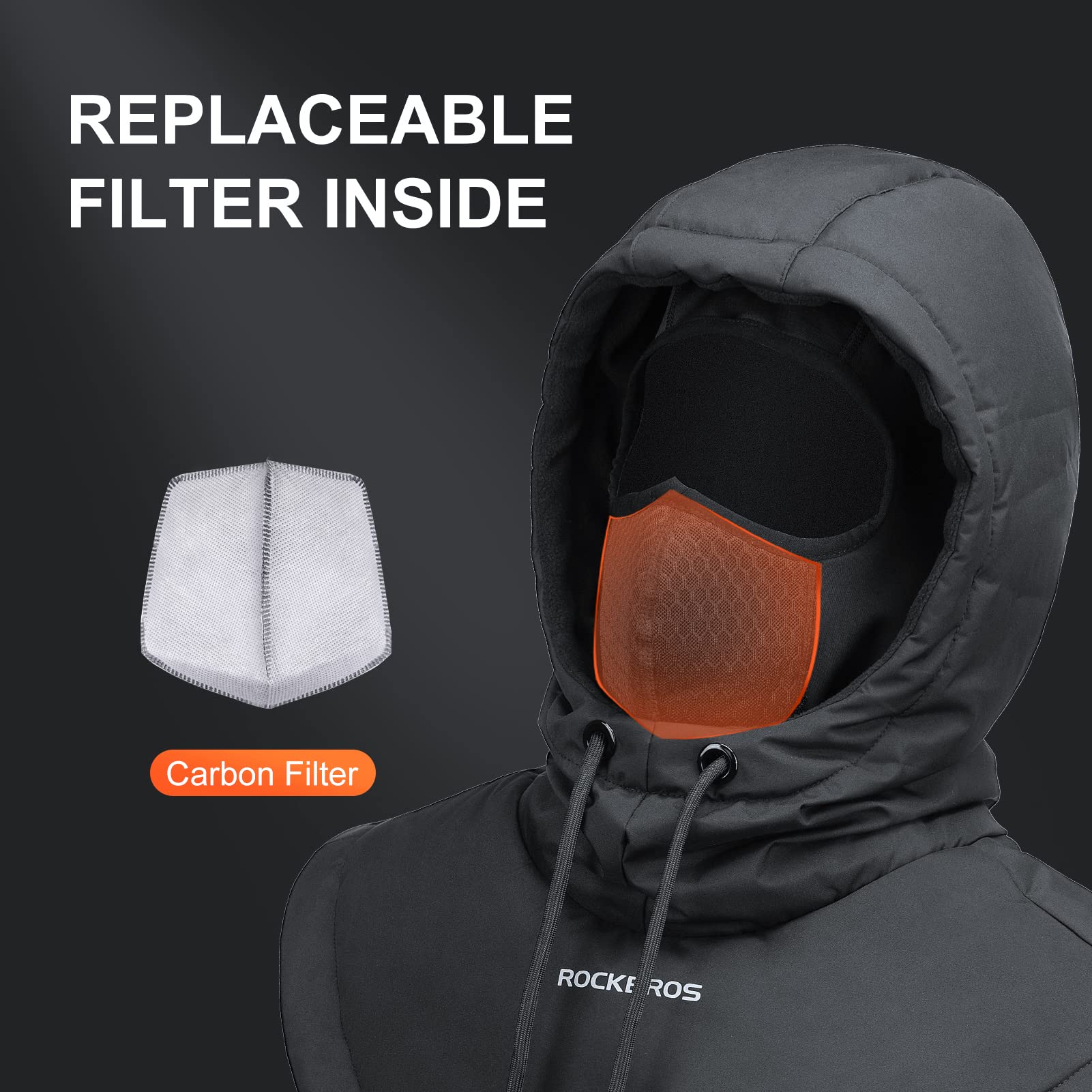 ROCKBROS Ski Mask for Men Women Winter Balaclava Ski Mack Thermal Fleece - ROCKBROS