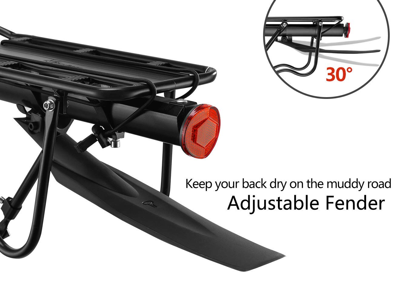 ROCKBROS Bike Cargo Rack Quick Release 110-165 lbs Capacity Universal Fit - ROCKBROS