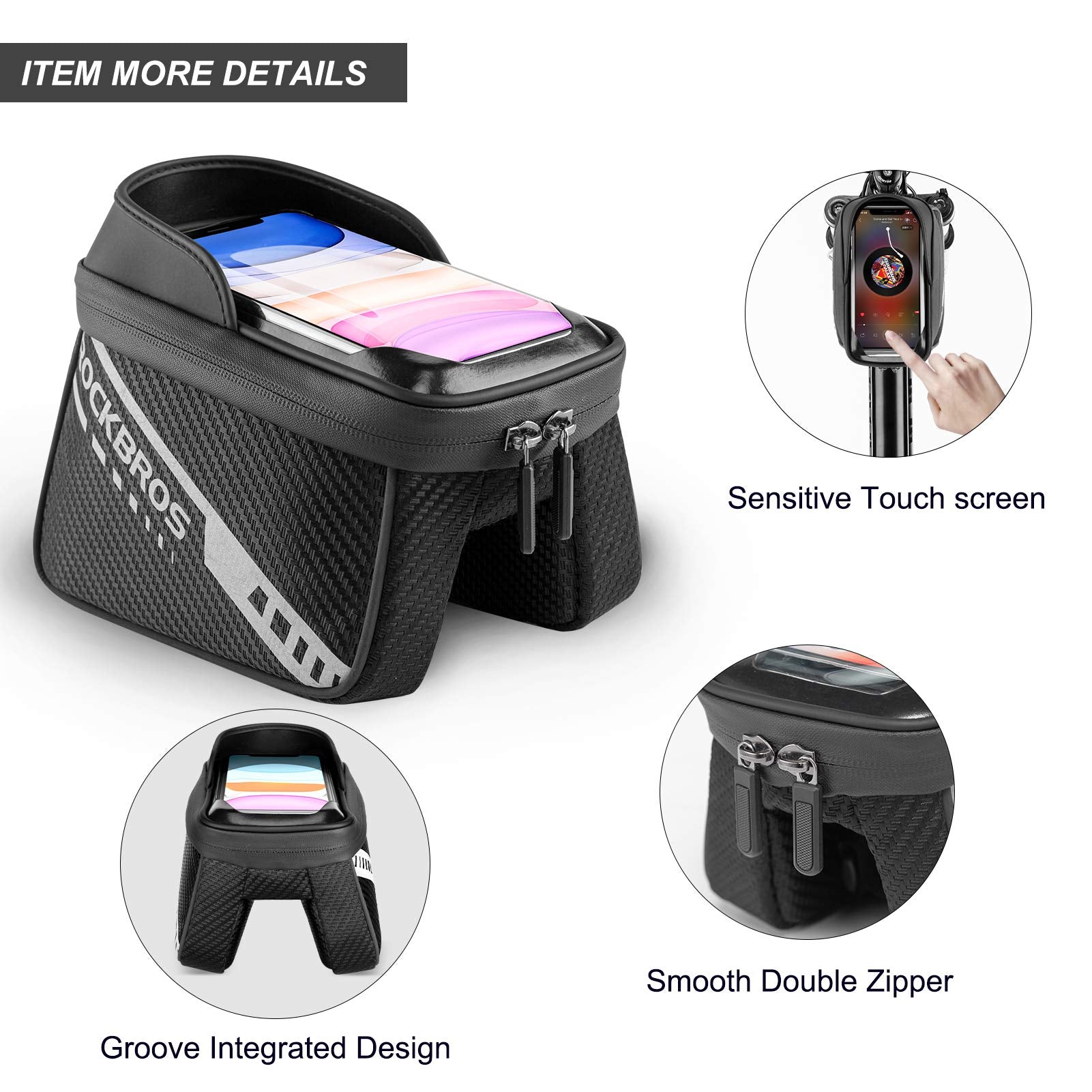 Bike Phone Frame Bag for Large Smartphones