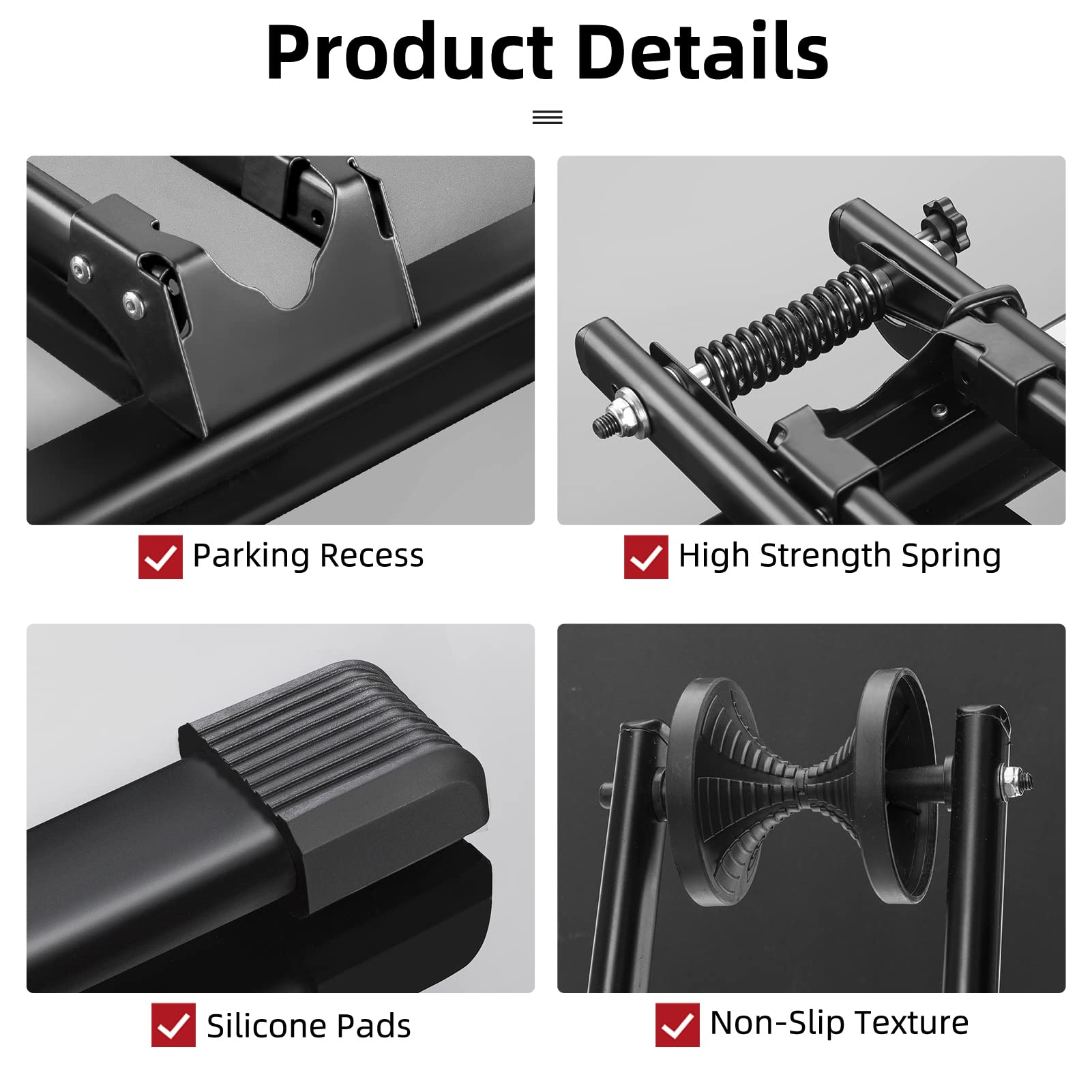 One-Second Foldable Push-In Bike Stand for 20"-29" Wheels