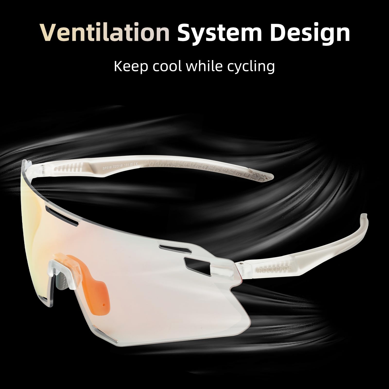 Men's TR90 Photochromic Cycling Sunglasses for MTB