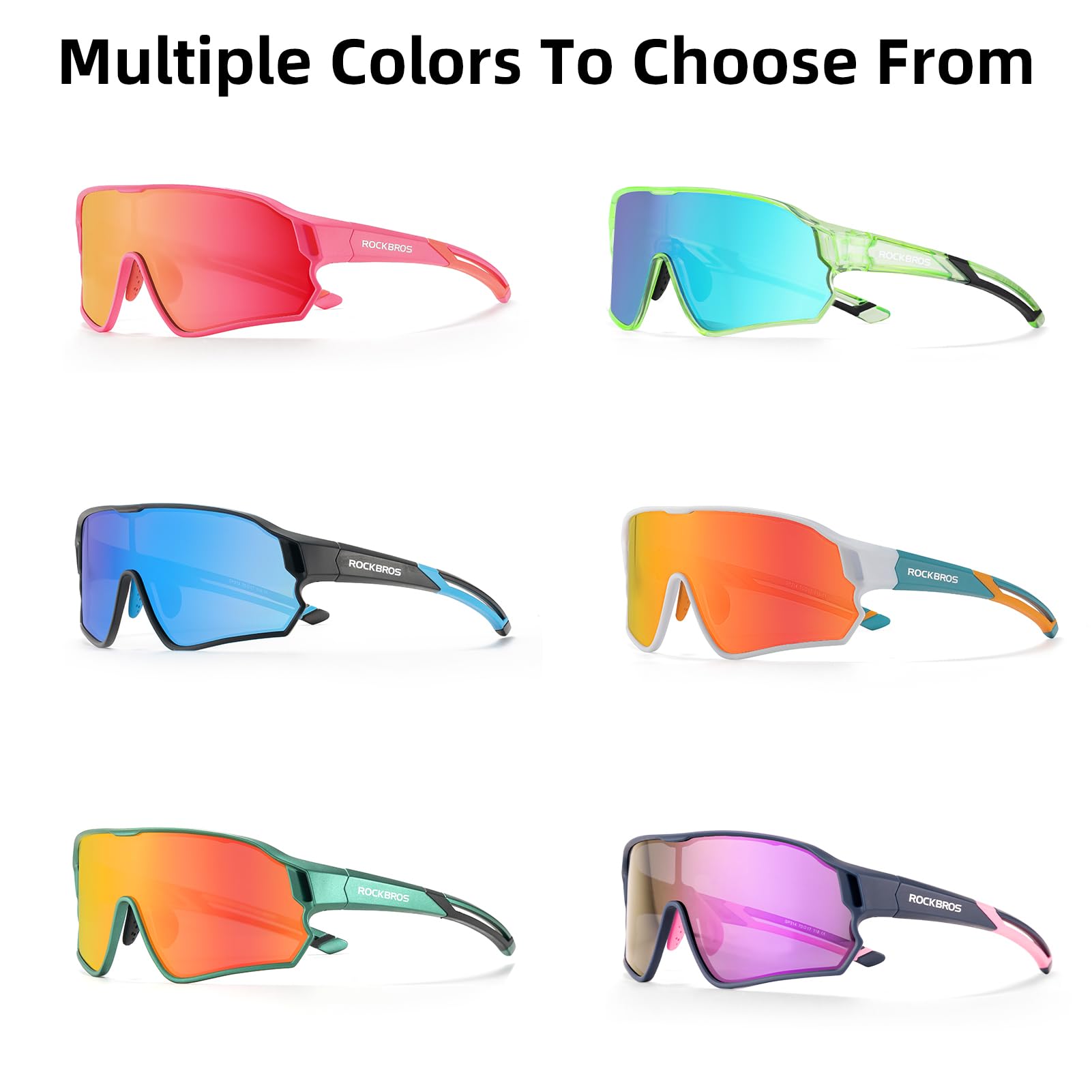 rockbros uv400 protection kids polarized sunglasses in various styles#color_white