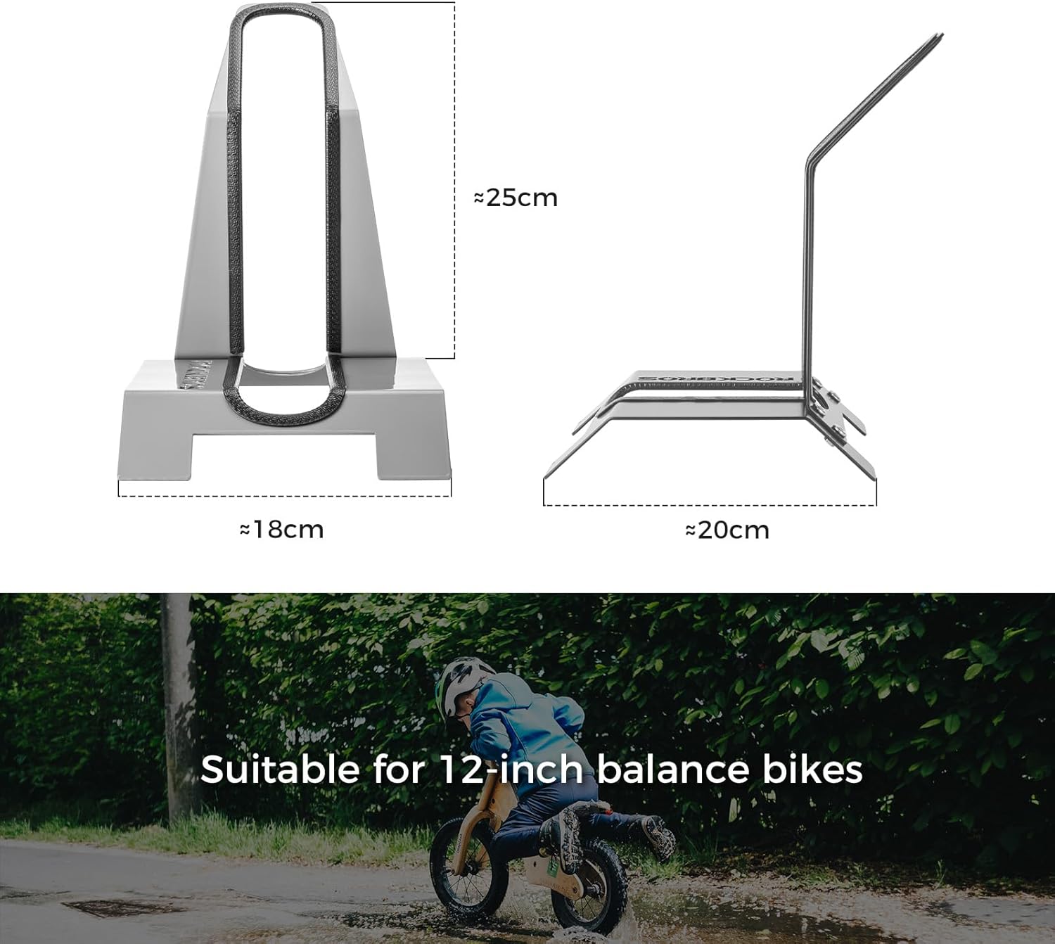 L-shaped Parking Rack For 12 Inch Kids Scoote Bicycle