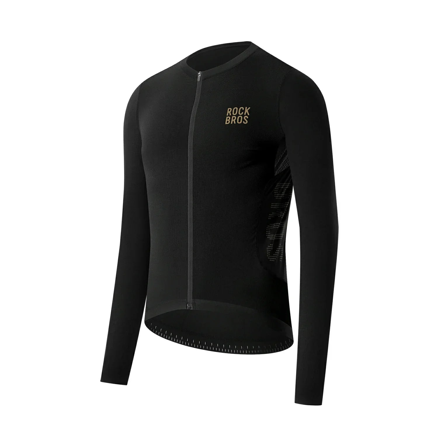 ROCKBROS lightweight long sleeve cycling jersey for road cycling #Color_Black