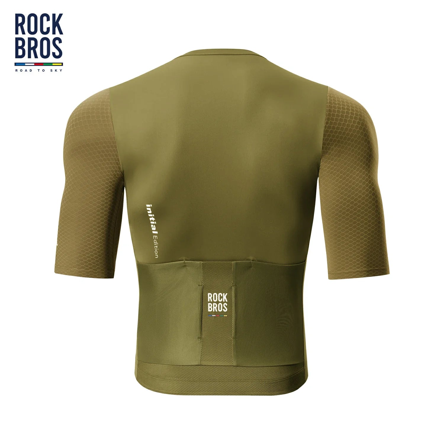 Athletic fit summer cycling jersey with YKK zipper in green #Color_Green