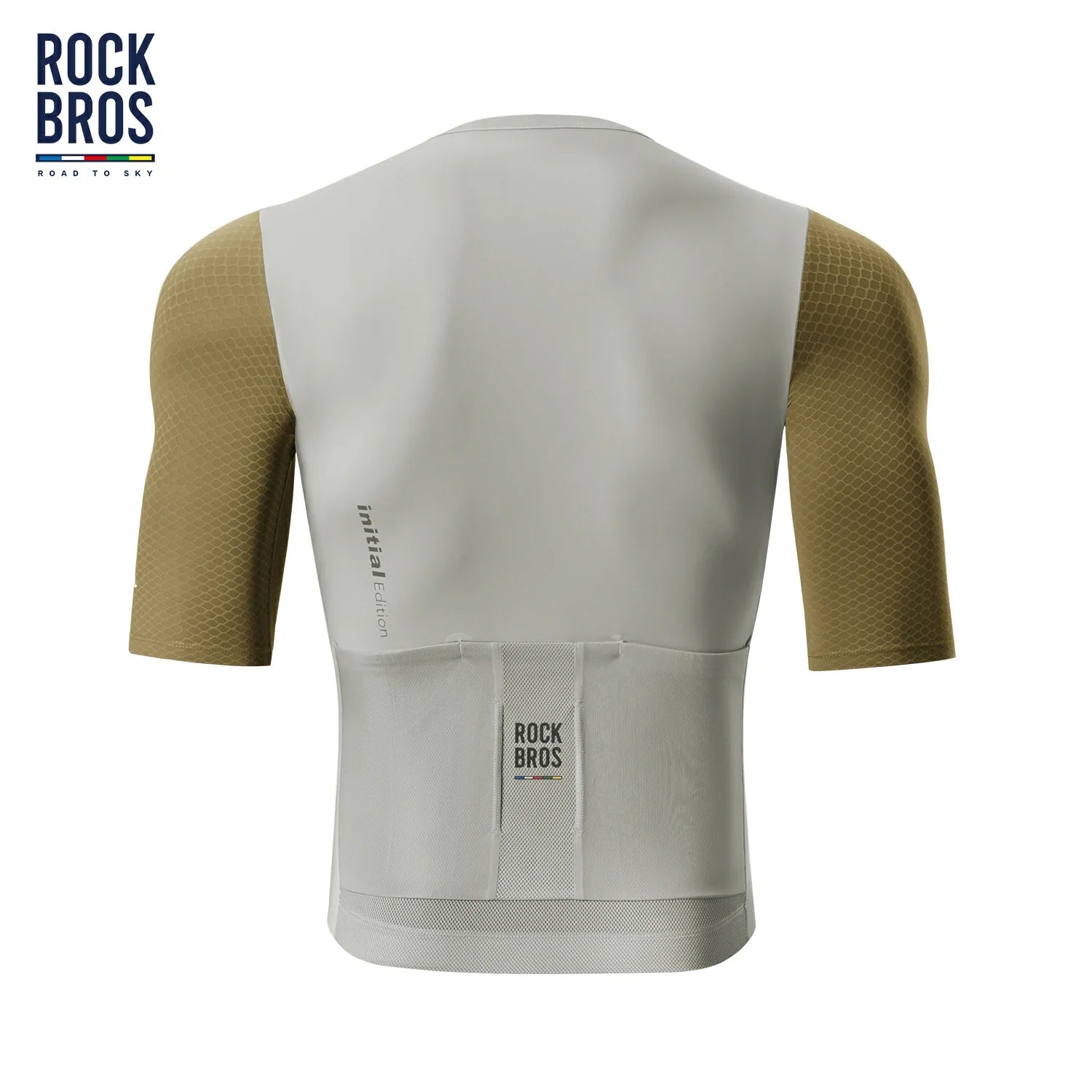 Athletic fit summer cycling jersey with YKK zipper in gray #Color_Gray