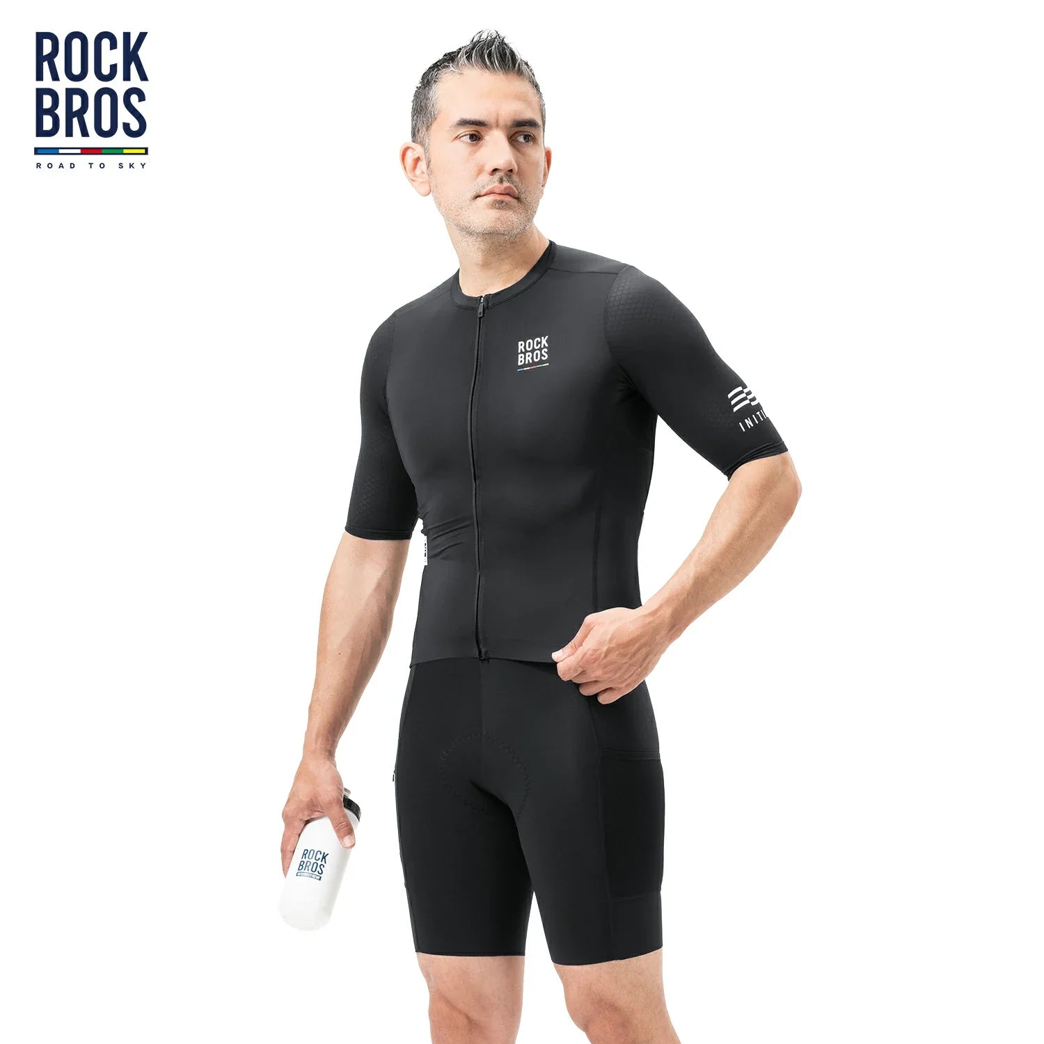 cycling jersey for summer road rides in black #Color_Black