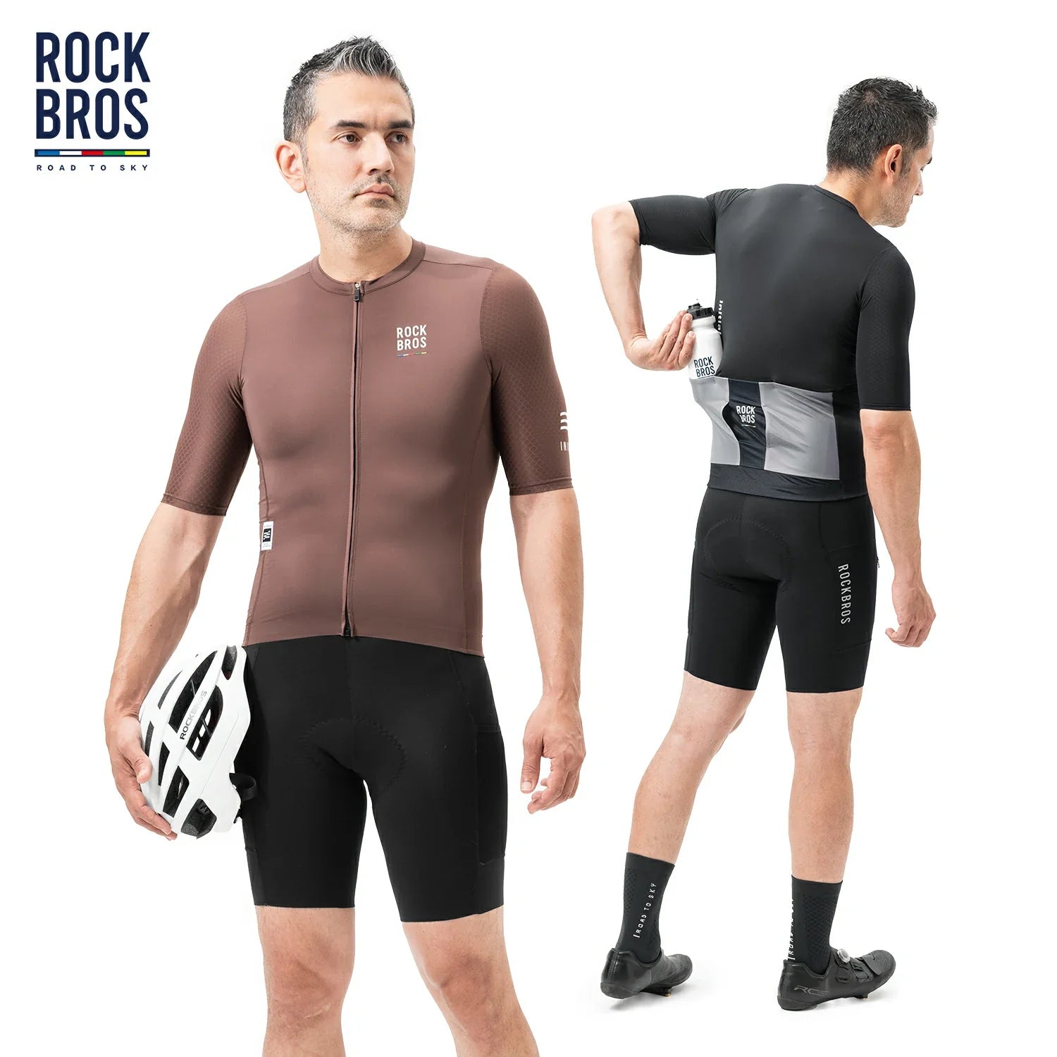 cycling jersey for summer road rides in mocha brown #Color_Mocha Brown