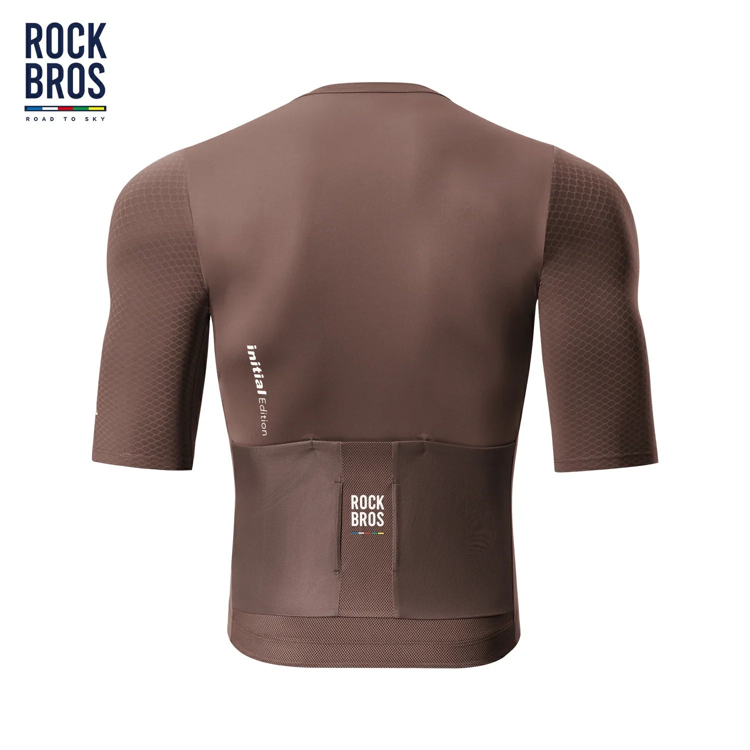 Athletic fit summer cycling jersey with YKK zipper in mocha brown #Color_Mocha Brown
